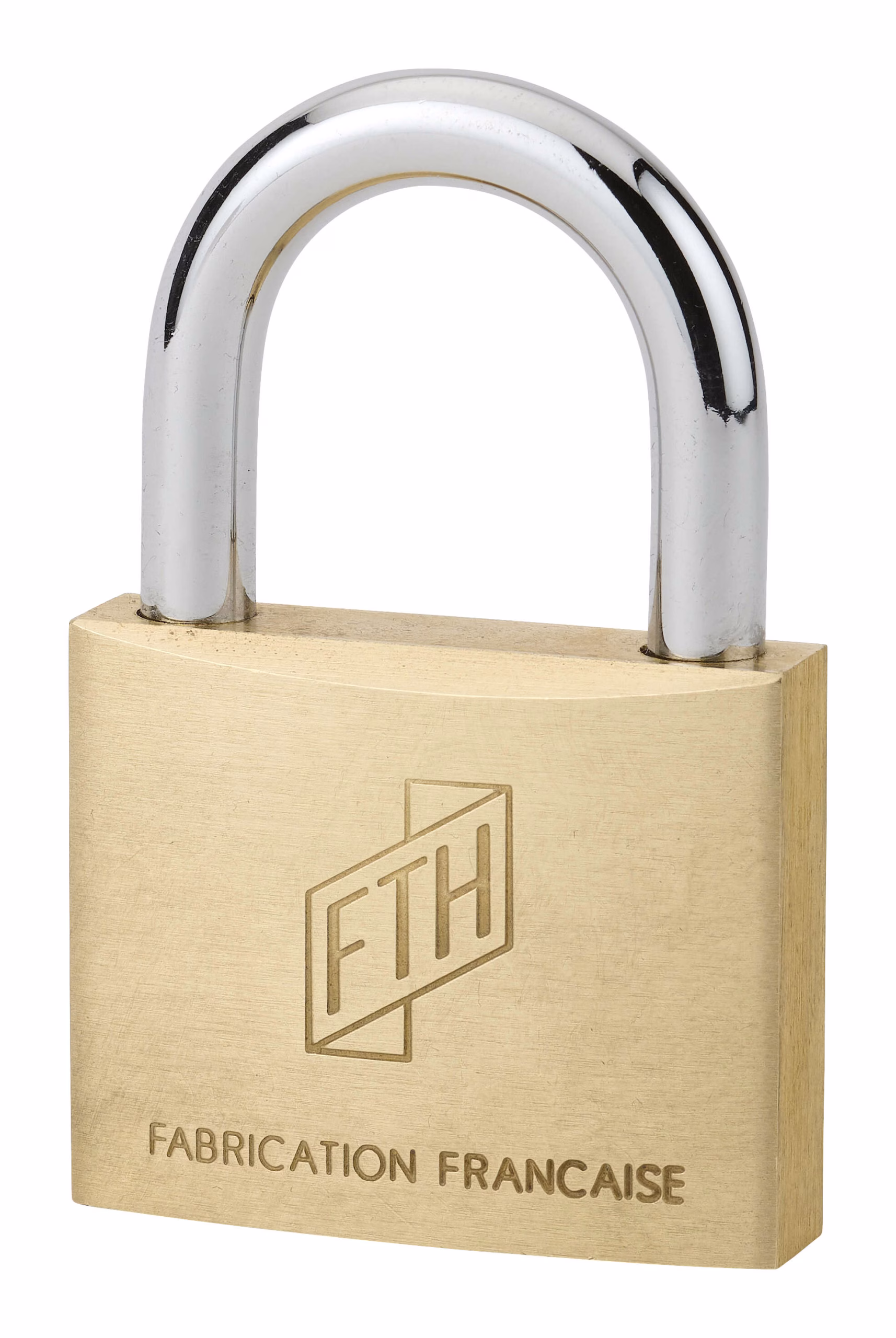 Cadenas FTH MH2 à clé, corps en laiton et anse en acier cémenté, base de 45mm, 2 clés - FTH