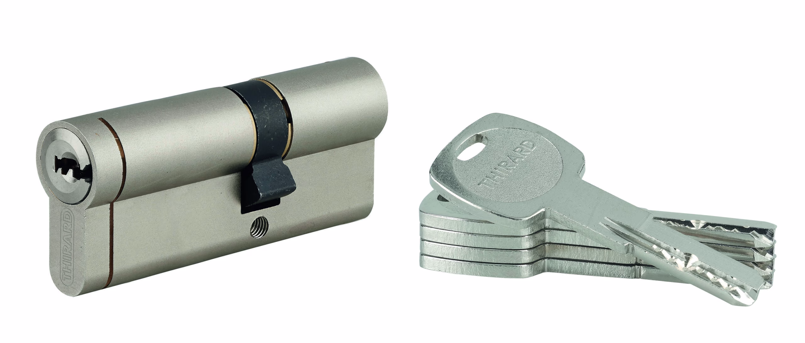 Cylindre Transit 1 30x50mm nickelé 5 clés longues