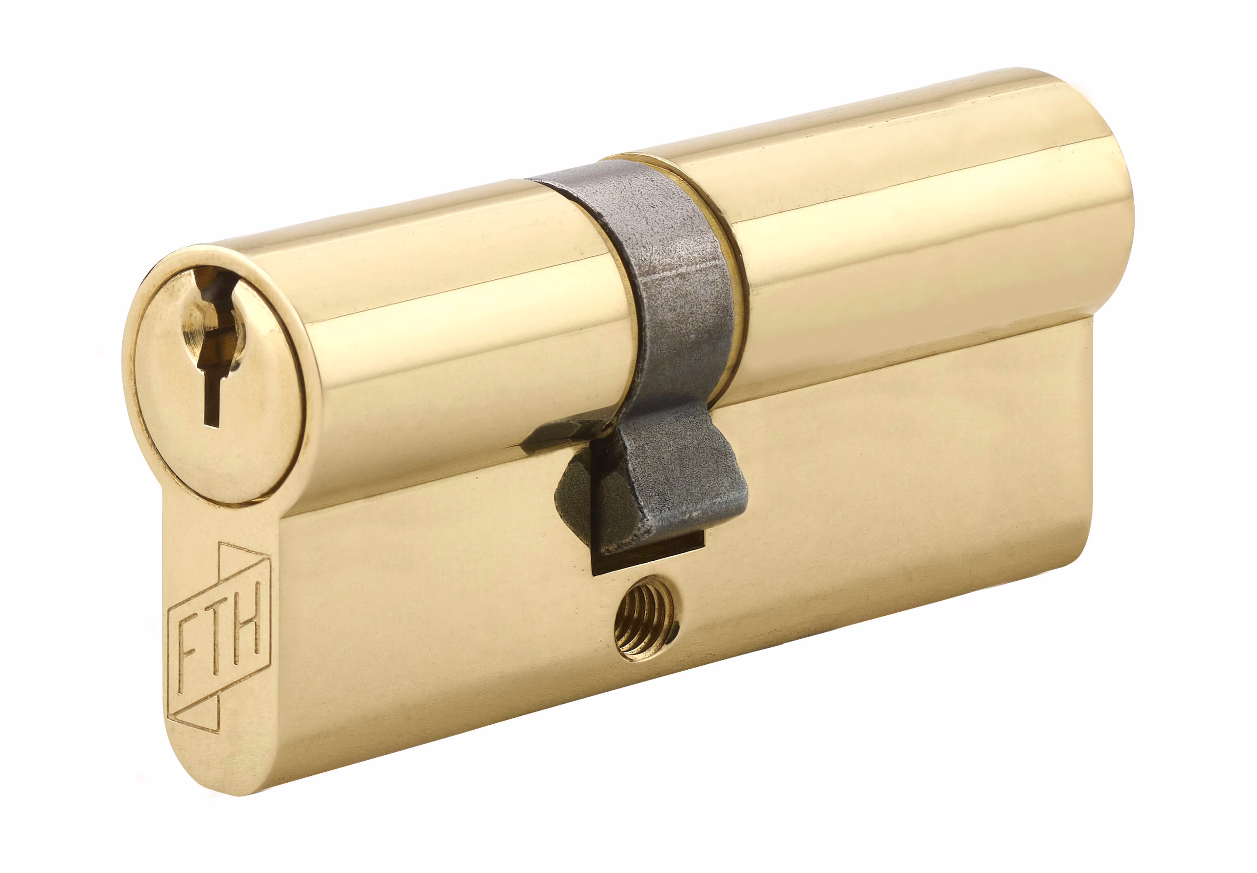 Cylindre de serrure double entrée FTH 5G, 30x40mm, cylindre et clés en laiton, 3 clés crantées - FTH