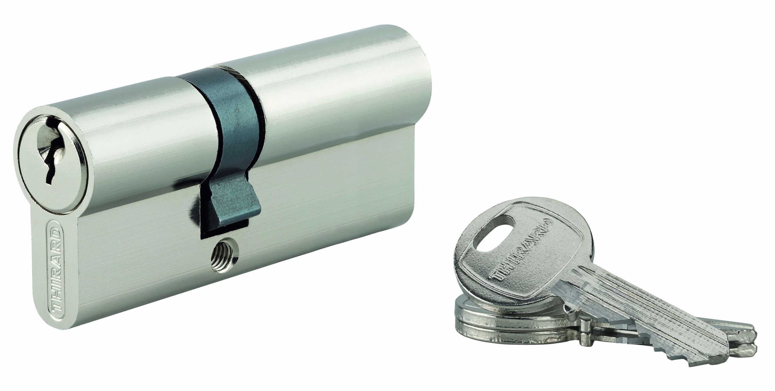 Cylindre de serrure double entrée HG5 30x55mm, 3 clés, nickel - THIRARD