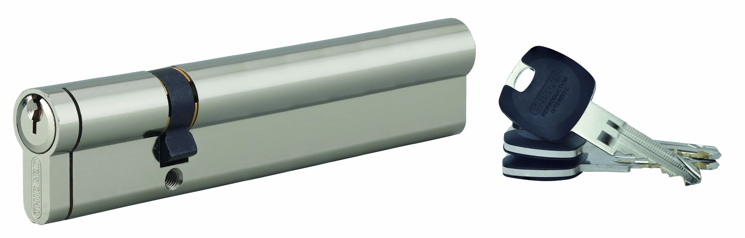 Cylindre européen HG5+ 40X100 NICHELÉ 3 CLÉS