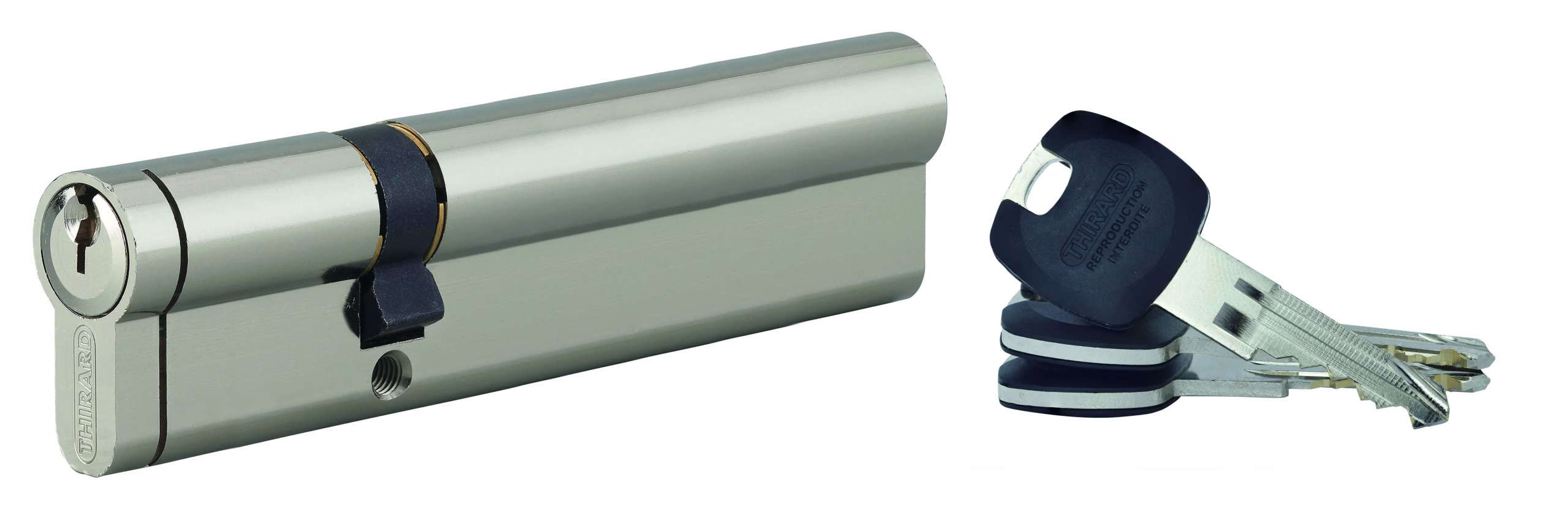 Cylindre européen HG5+ 40X80 NICHELÉ 3 CLÉS