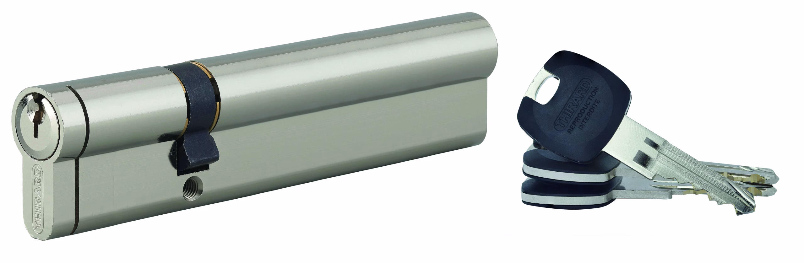 Cylindre européen HG5+ 40X90 NICHELÉ 3 CLÉS