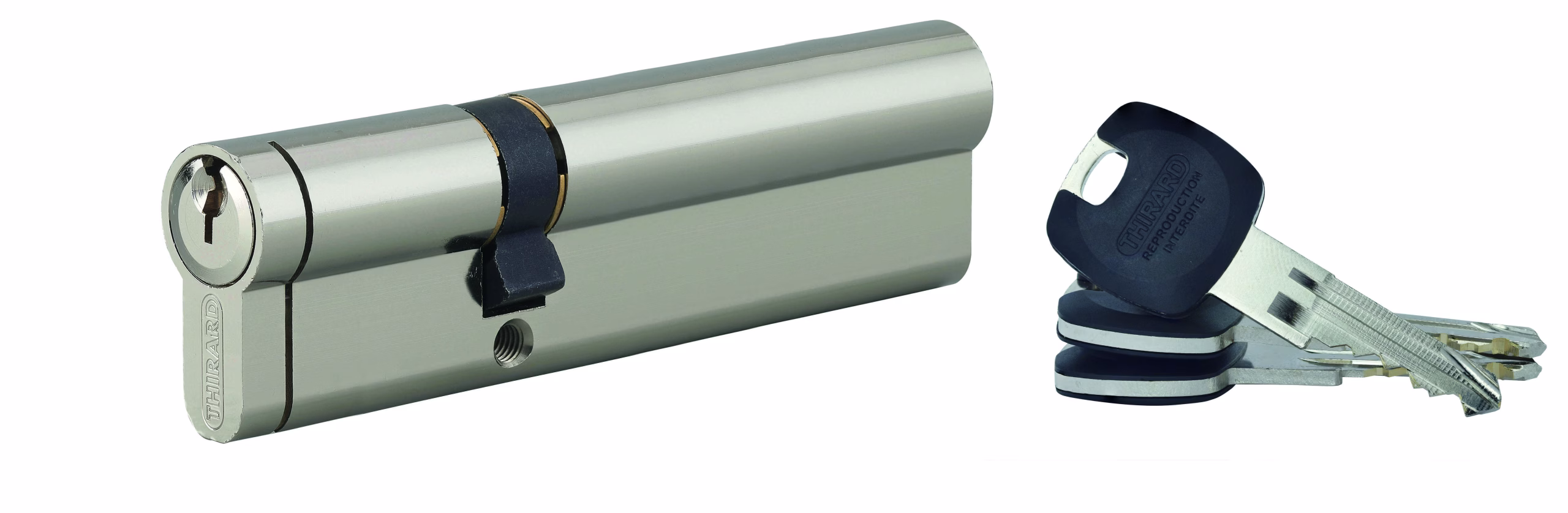 Cylindre européen HG5+ 40X70 NICHELÉ 3 CLÉS