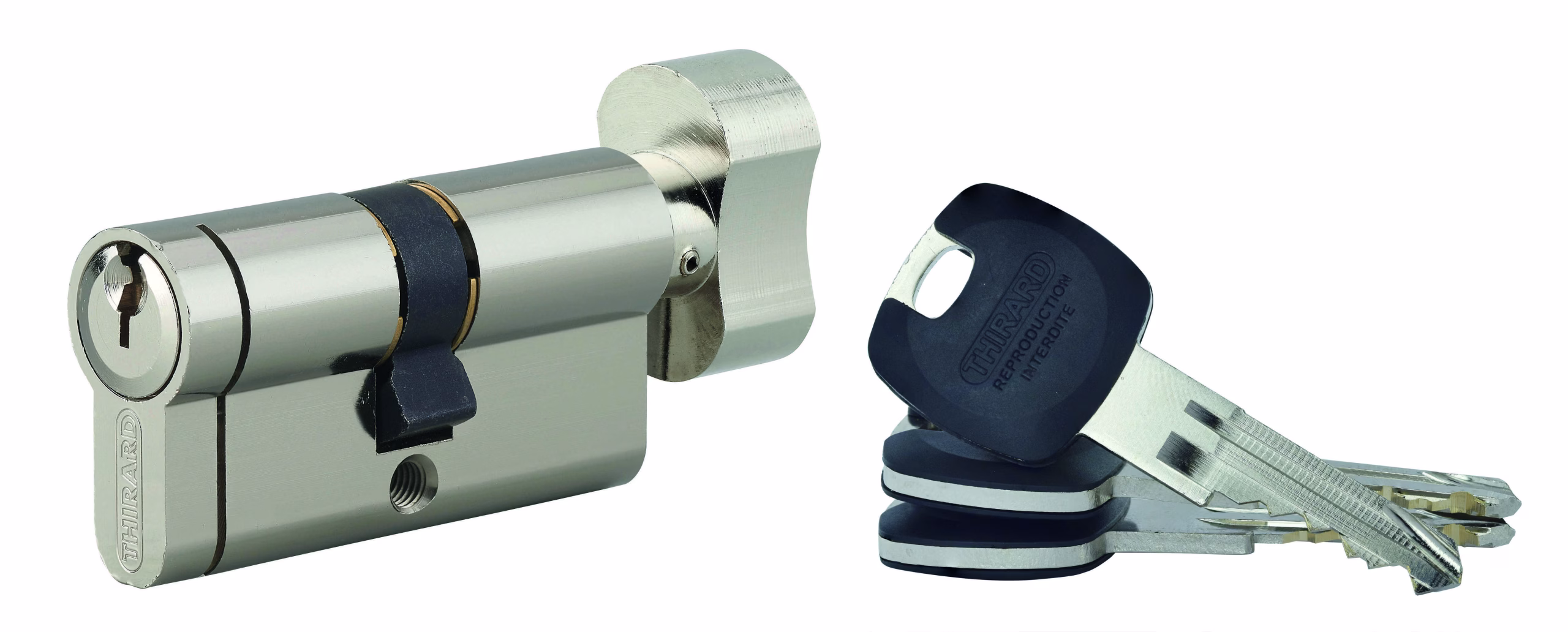 Cylindre européen à bouton HG5+ 30BTX30 NICK 3CLÉS