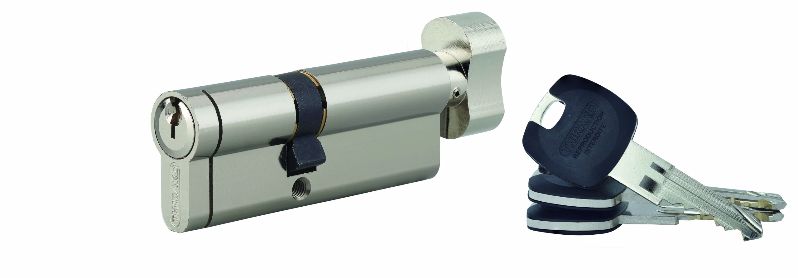 Cylindre européen à bouton HG5+ 45BTX35 NICK 3 clés
