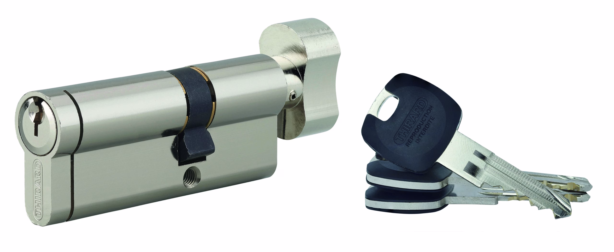 Cylindre européen à bouton HG5+ 30BTX45 NICK 3CLÉS