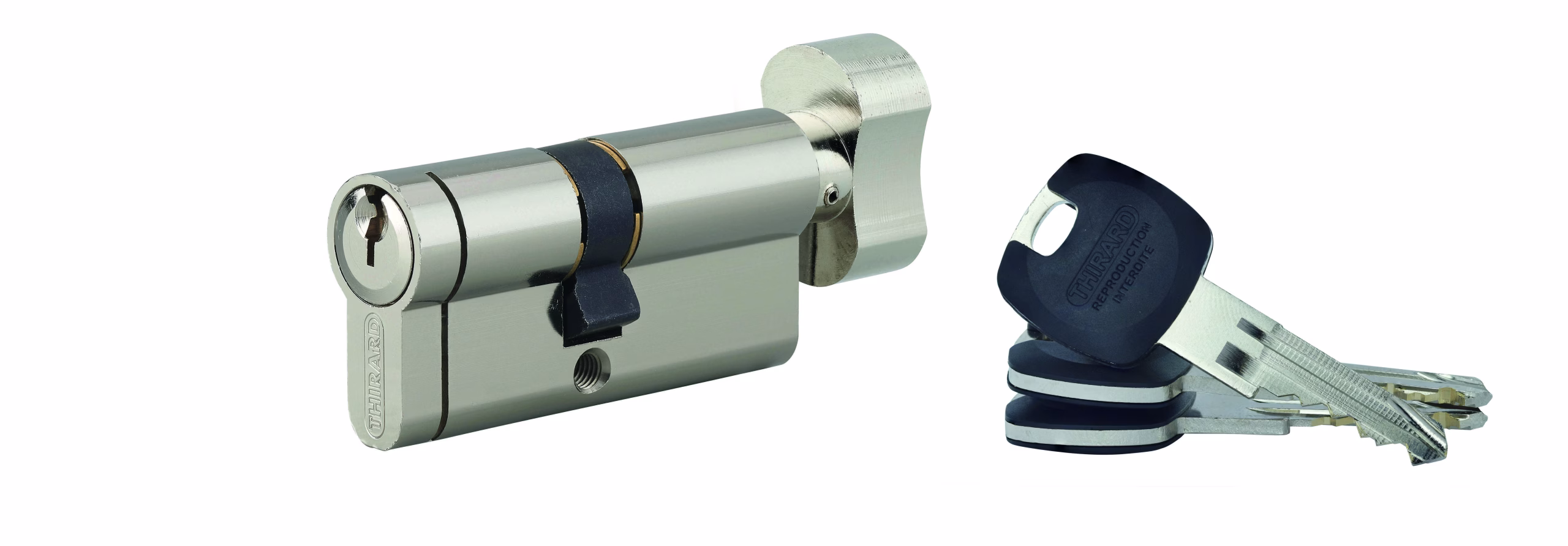 Cylindre européen à bouton HG5+ 35BTX30 NICK 3CLÉS