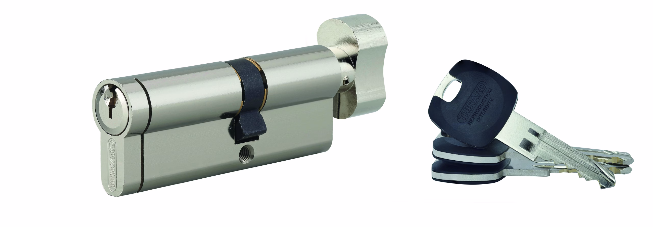 Cylindre européen à bouton HG5+ 35BTX45 NICK 3 CLÉS