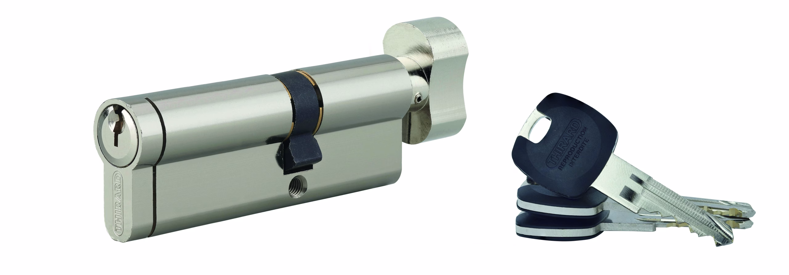 Cylindre européen à bouton HG5+ 35BTX50 NICK 3 CLÉS