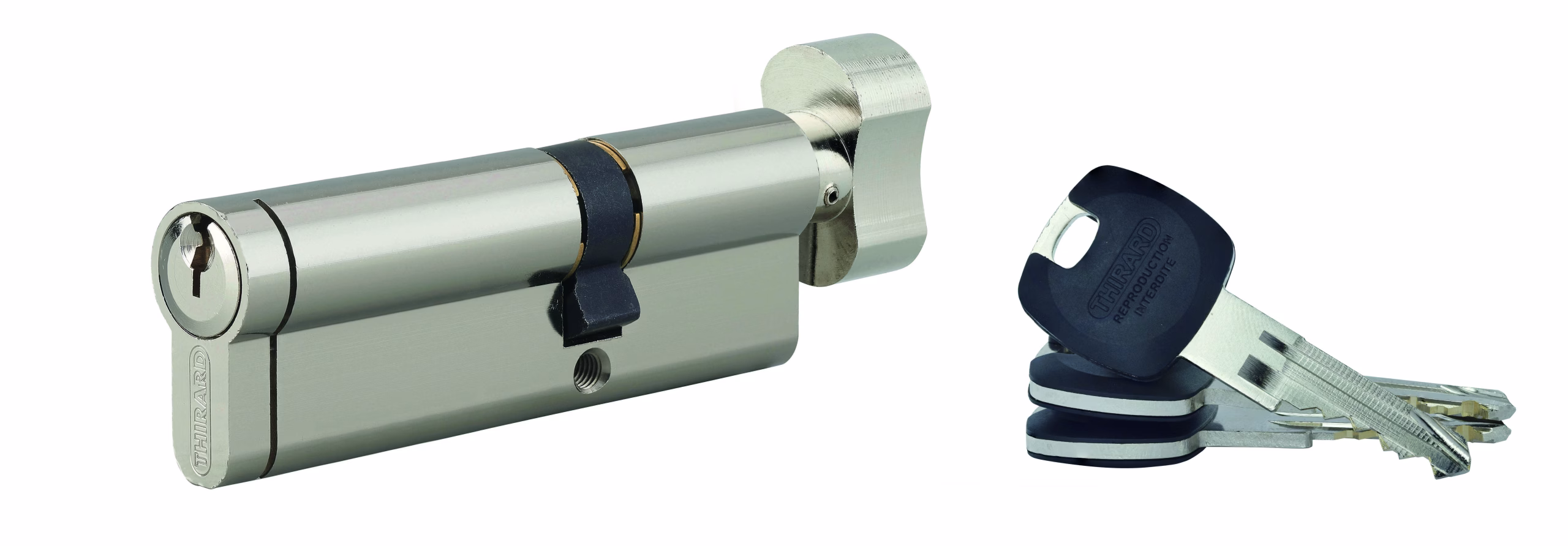 Cylindre européen à bouton HG5+ 35BTX55 NICK 3CLÉS