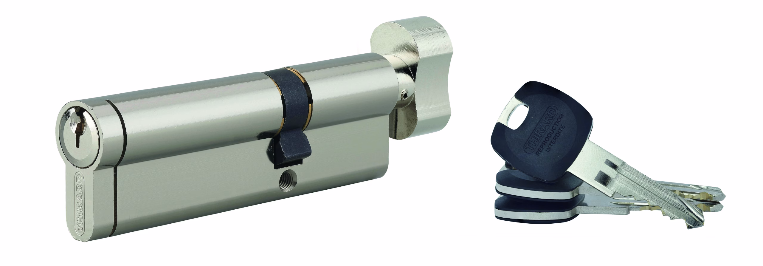 Cylindre européen à bouton HG5+ 35BTX60 NICK 3CLÉS