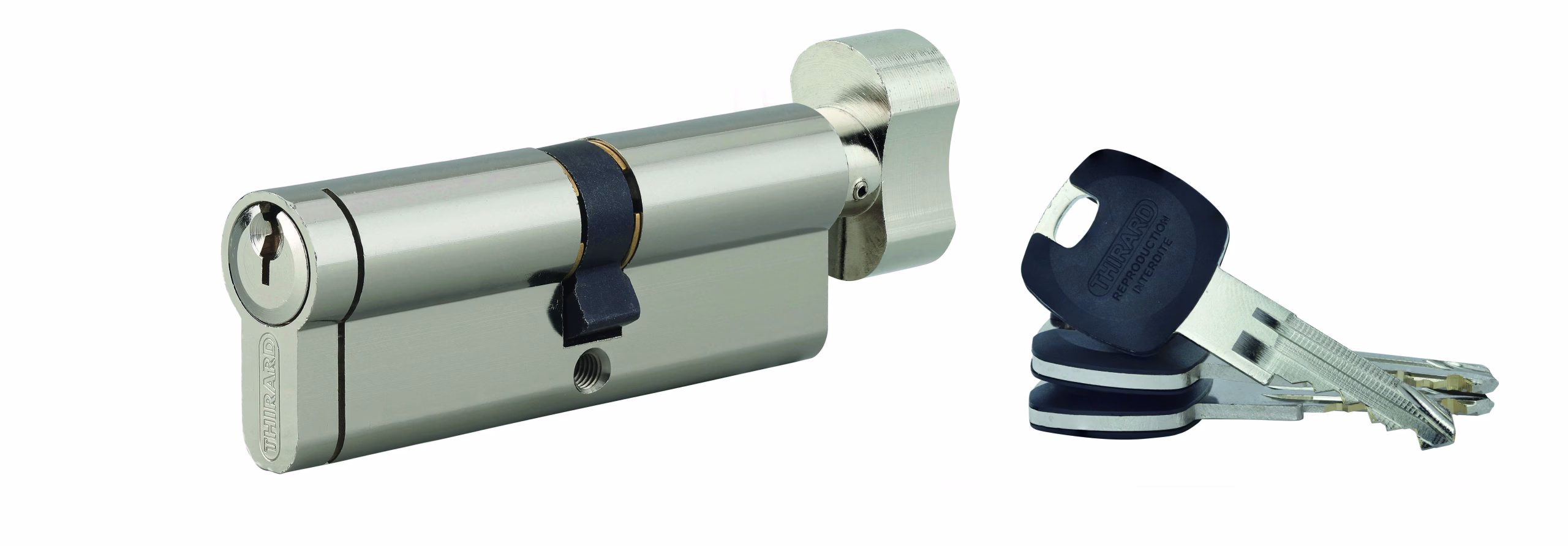 Cylindre européen à bouton HG5+ 40BTX45 NICK 3CLÉS