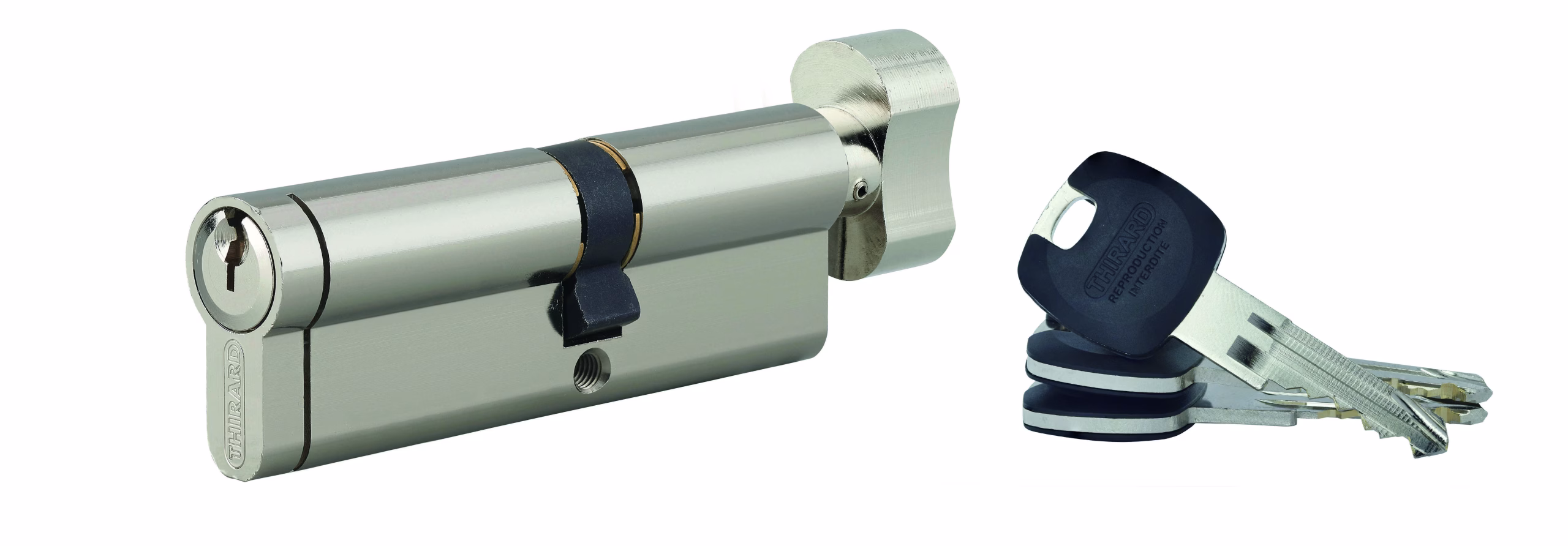 Cylindre européen à bouton HG5+ 40BTX50 NICK 3CLÉS