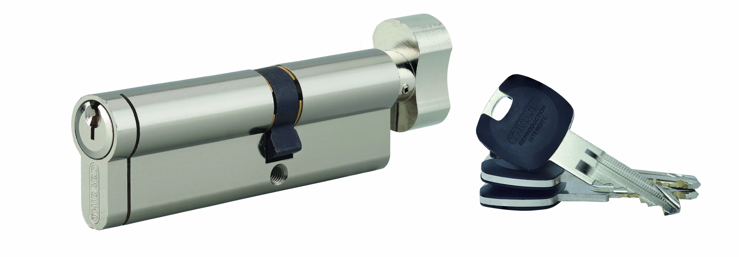 Cylindre européen à bouton HG5+ 40BTX55 NICK 3CLÉS