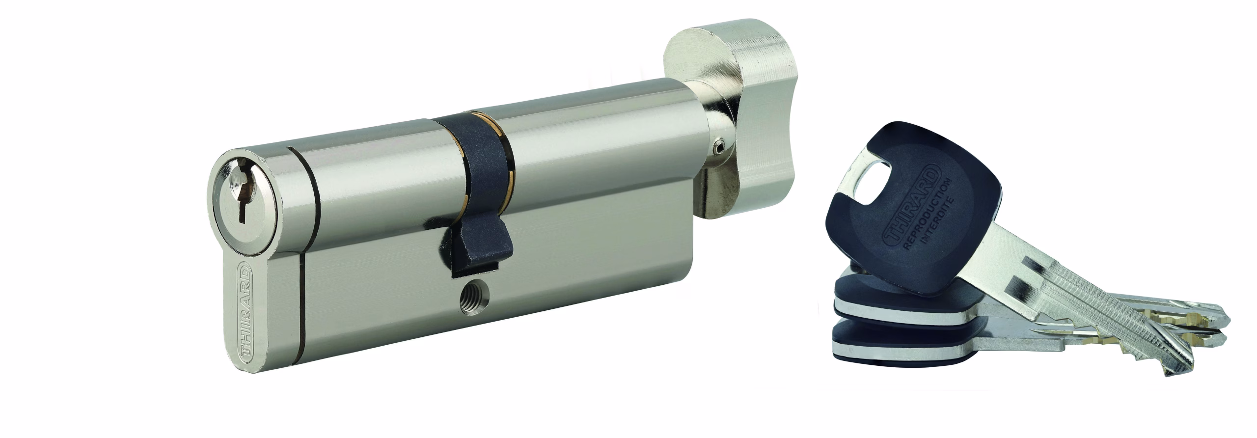 Cylindre européen avec bouton HG5+ 45BTX40 NICK 3CLÉS