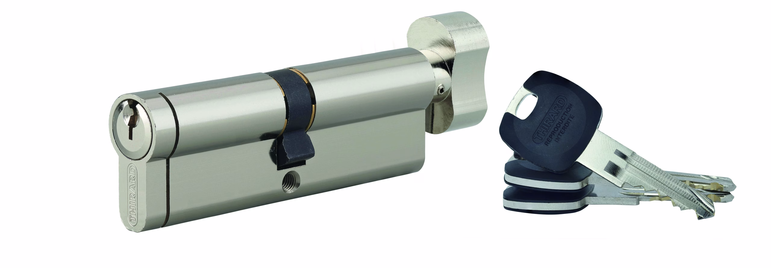 Cylindre européen à bouton HG5+ 45BTX45 NICK 3CLÉS