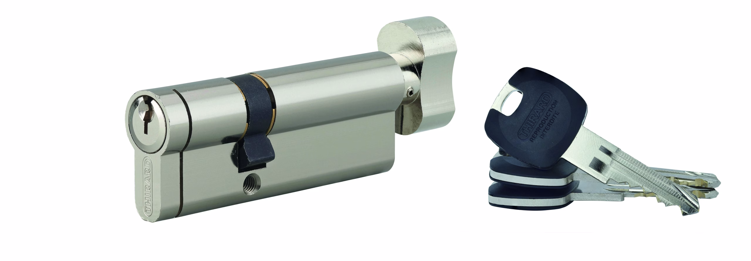 Cylindre européen à bouton HG5+ 50BTX30 NICK 3 CLÉS