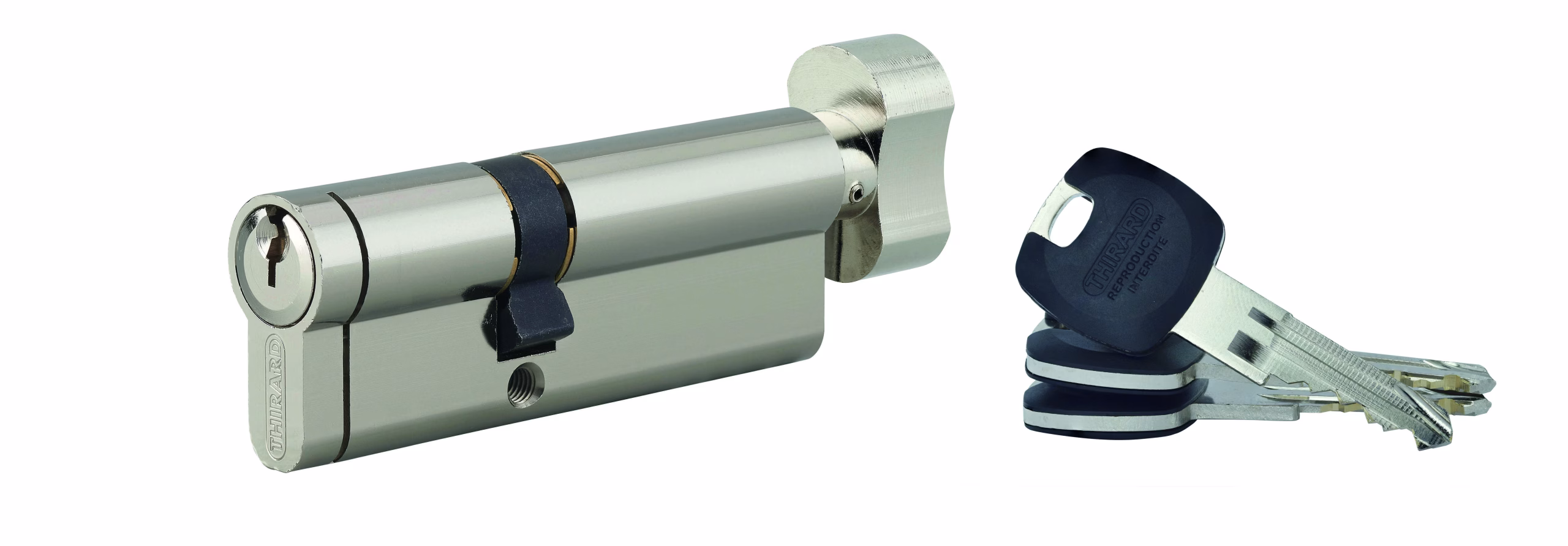 Cylindre européen à bouton HG5+ 50BTX35 NICK 3CLÉS