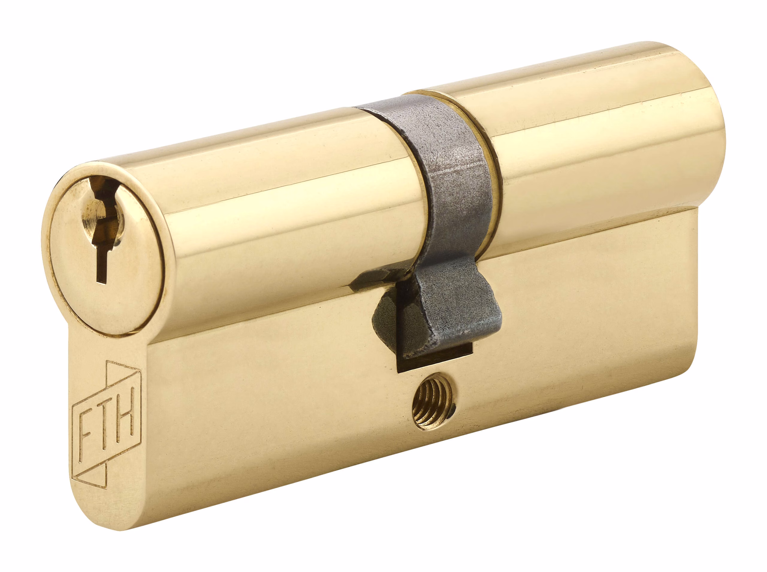 Cylindre de serrure double entrée FTH 5G, 35x35mm, cylindre et clés en laiton, 3 clés crantées - FTH