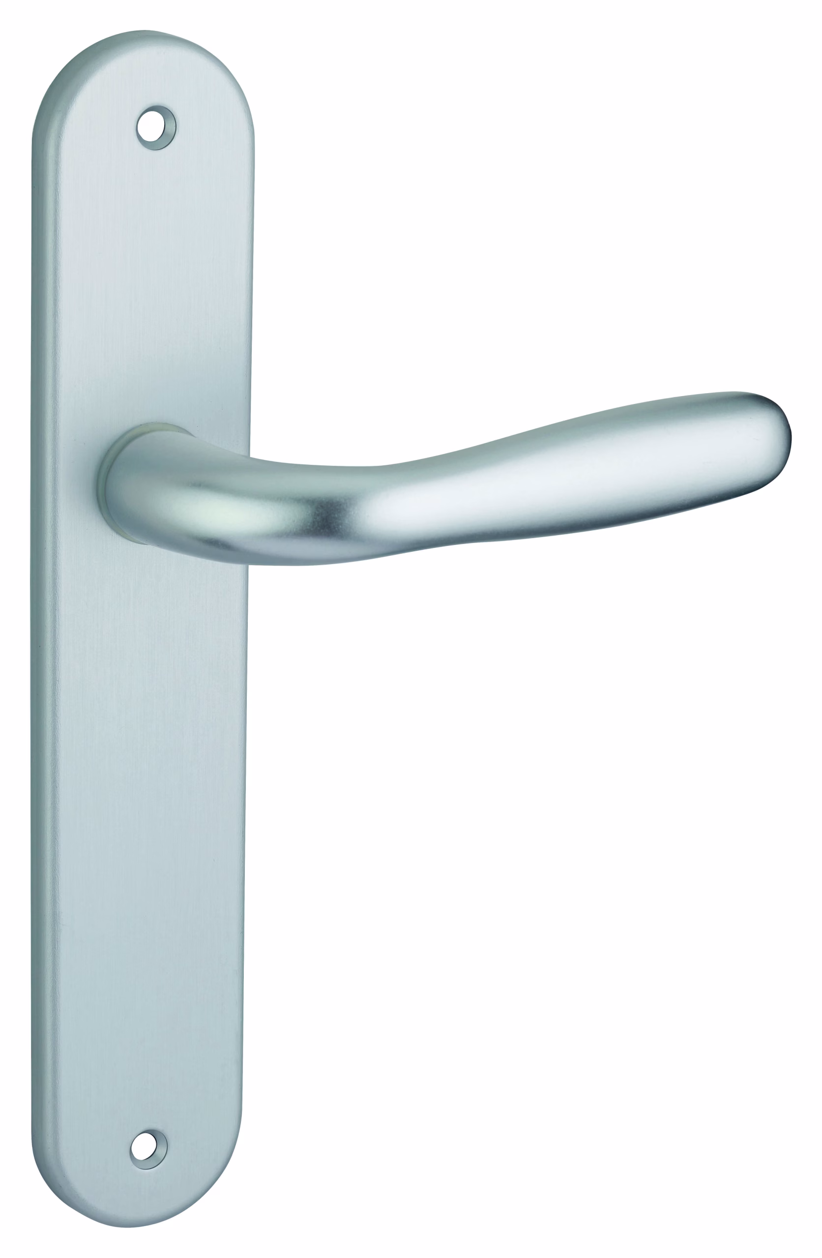 Ensemble de poignées pour porte intérieure Pelope sans trou, carré 7mm, entr'axes 195mm, argent - THIRARD