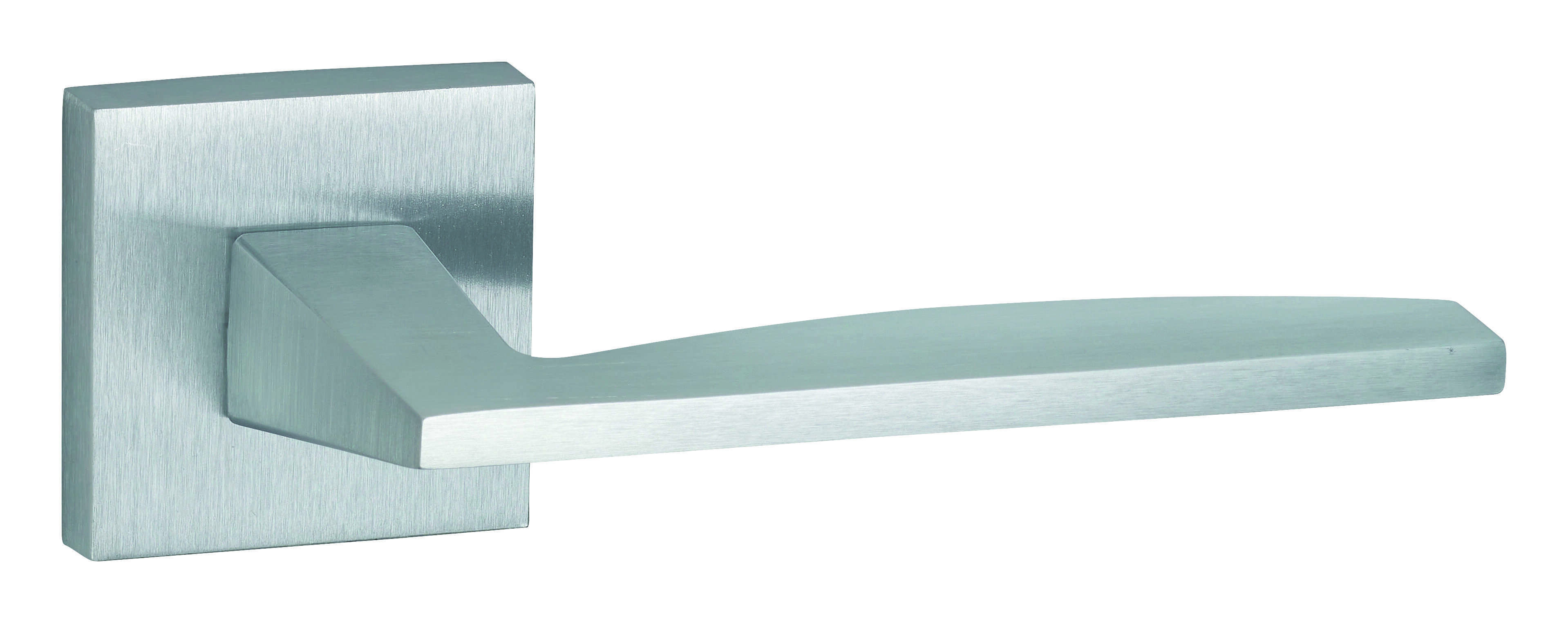 Paire de béquilles Modena pour porte, carré 7mm, chromé satiné - THIRARD