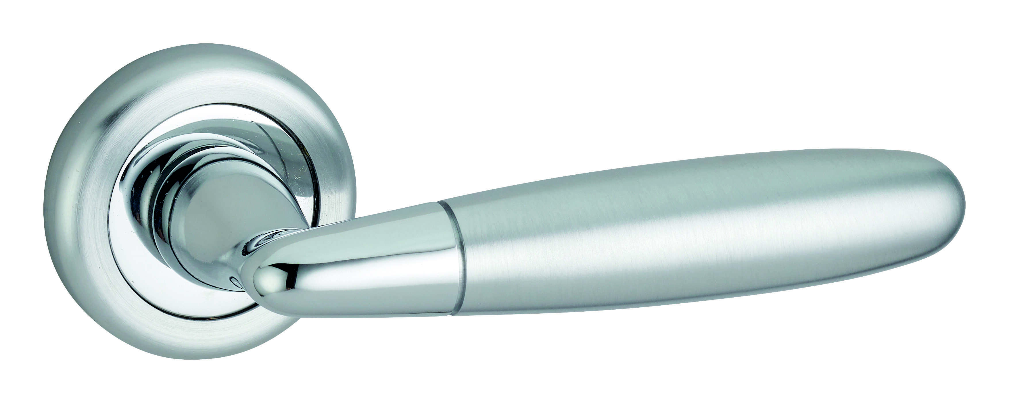 Paire de béquilles Mirella2 pour porte, carré 7mm, chromé brillant/satiné - THIRARD