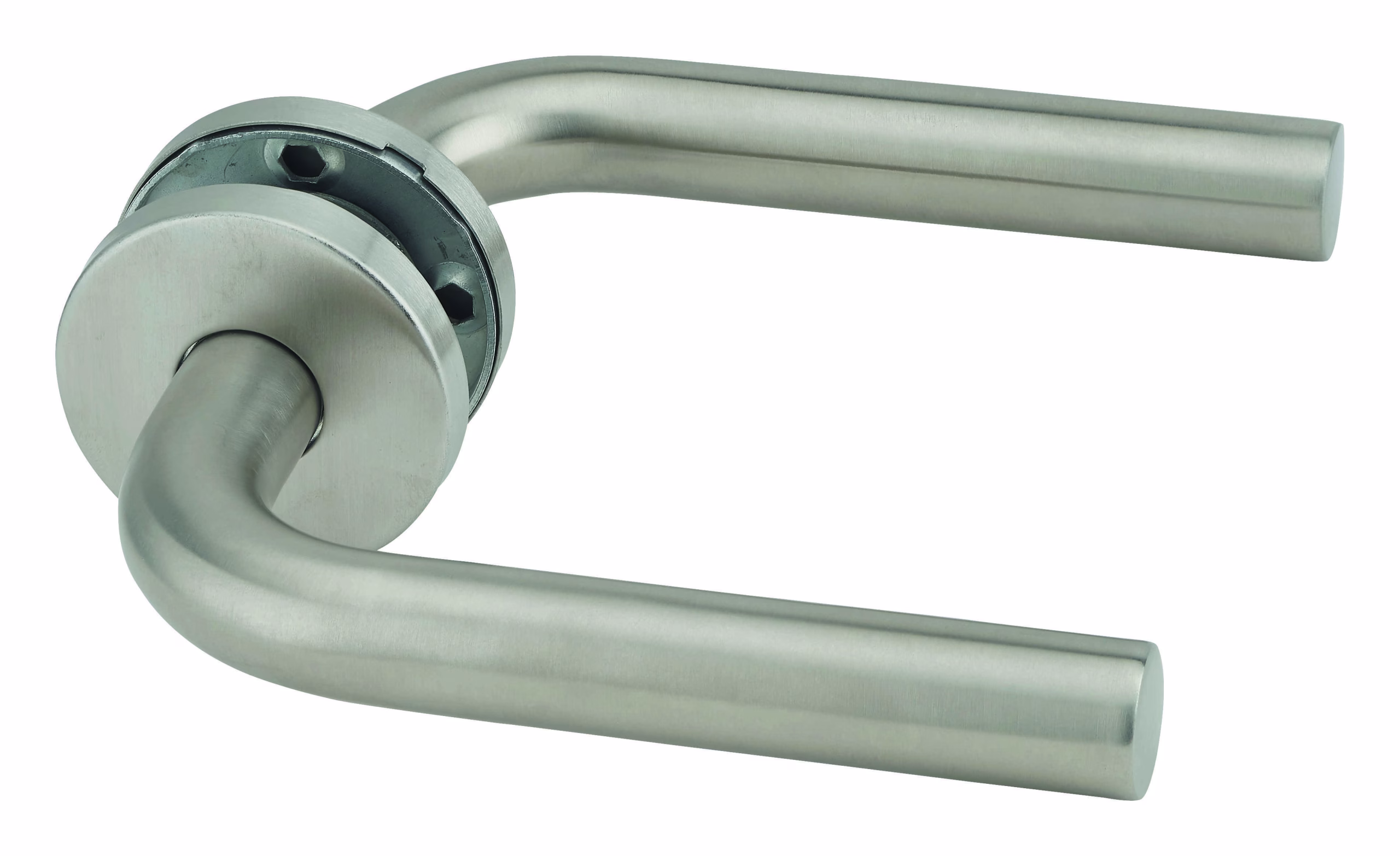 Paire de béquilles pour porte, carré 7x110mm, aspect inox - THIRARD