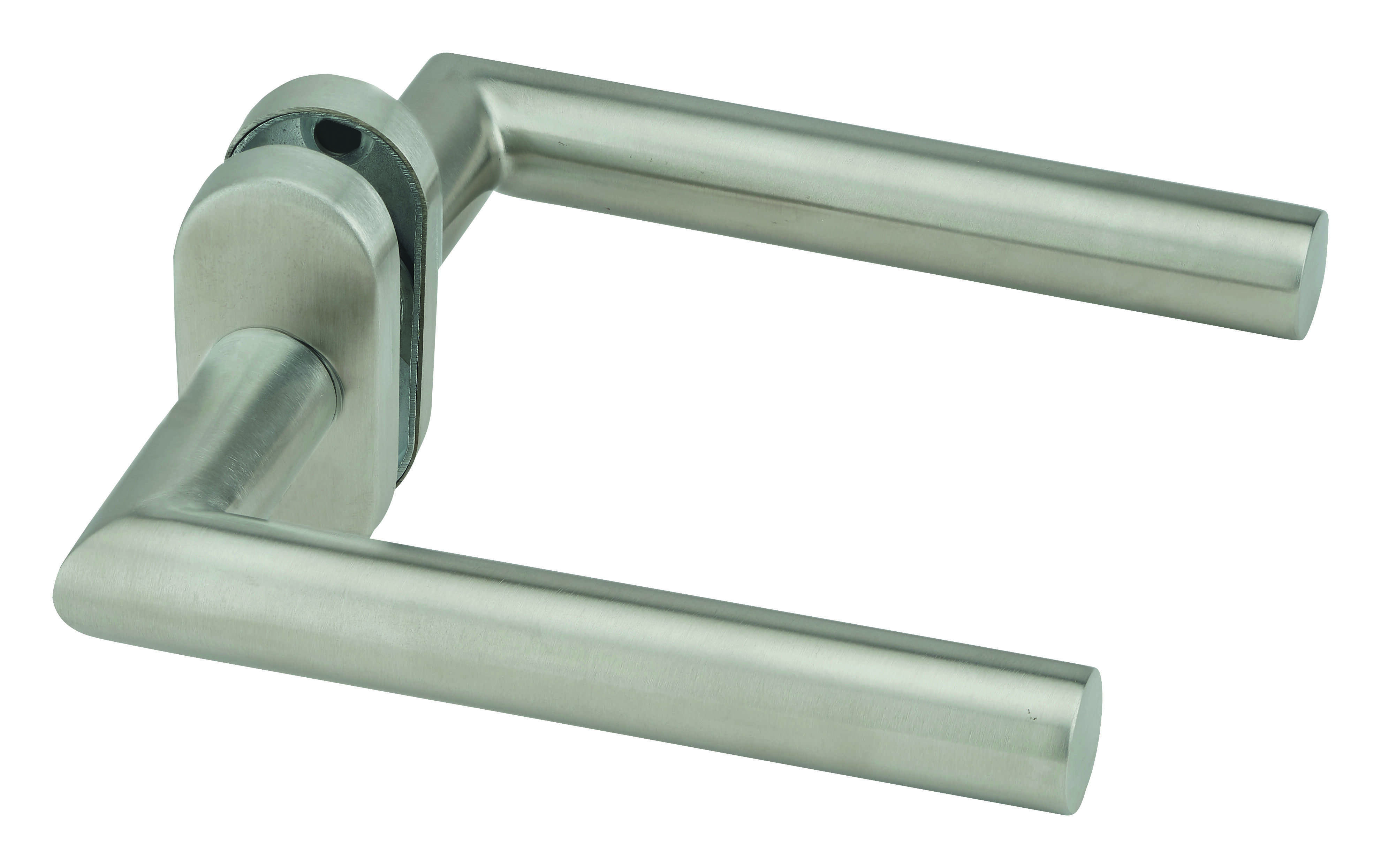 Paire de béquilles pour porte, carré 7 x 110mm, aspect inox - THIRARD