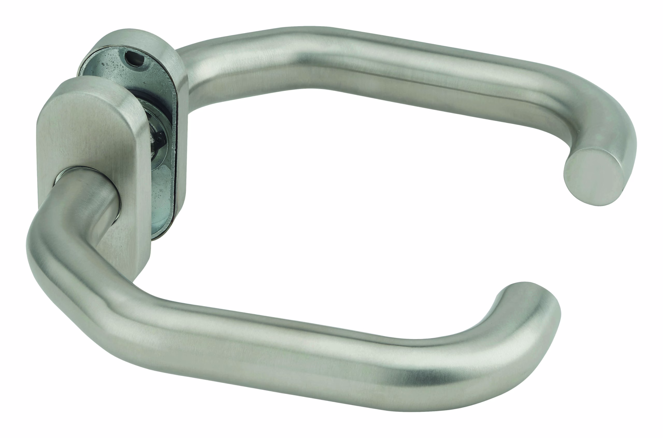 Paire de béquilles pour porte, carré 7mm, aspect inox - THIRARD