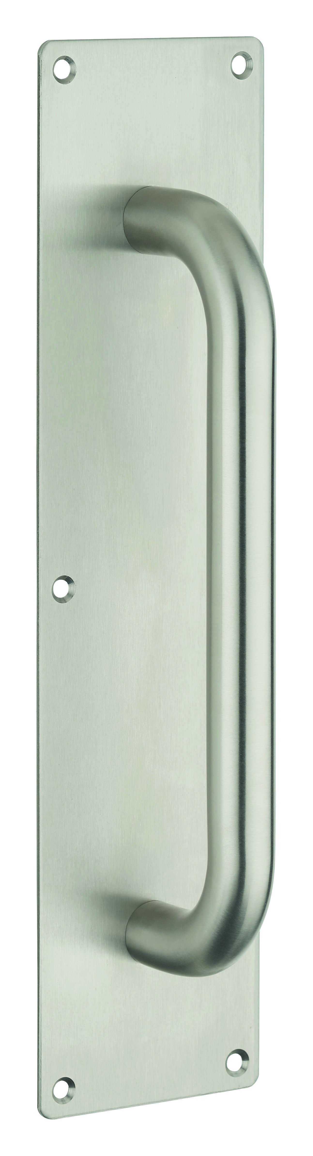 Poignée inox avec plaque, 300mm, satin - THIRARD