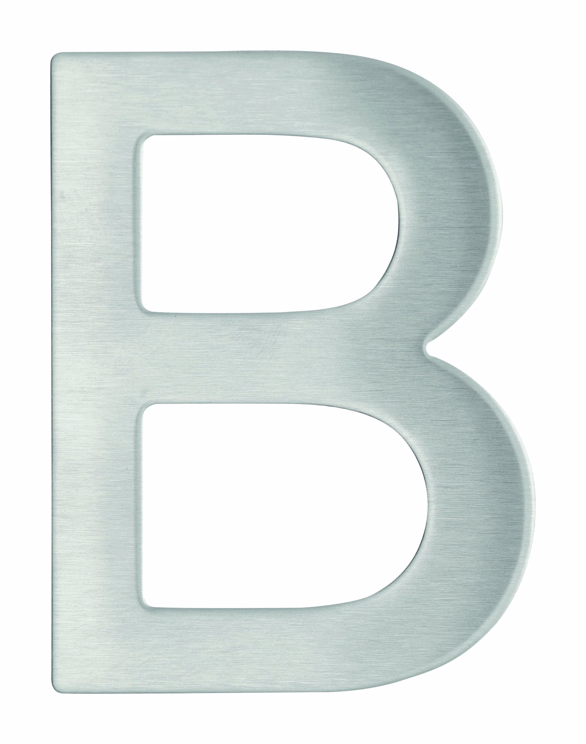 Lettre B inox H.76mm adhésif - THIRARD