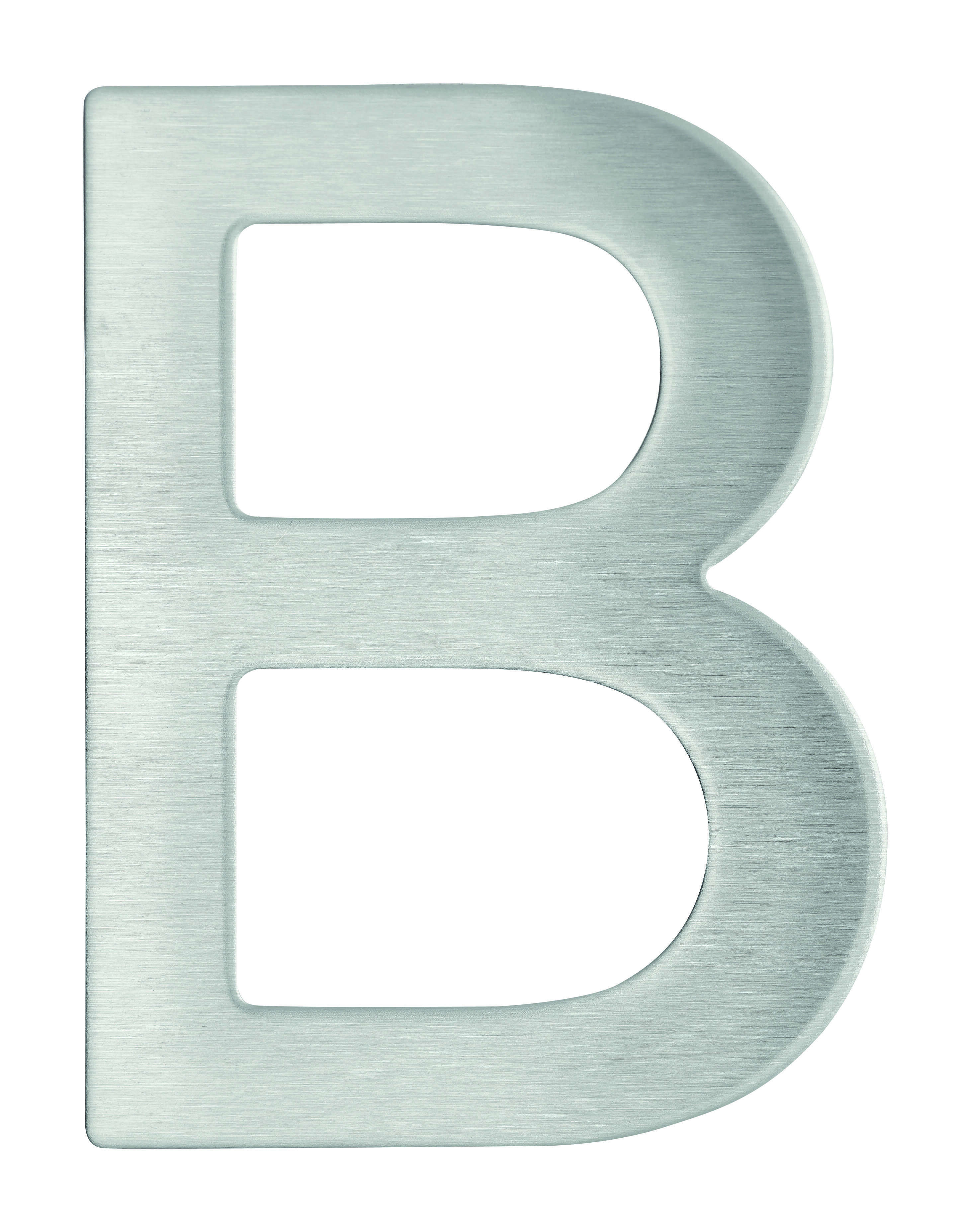 Lettre B inox H.76mm adhésif - THIRARD