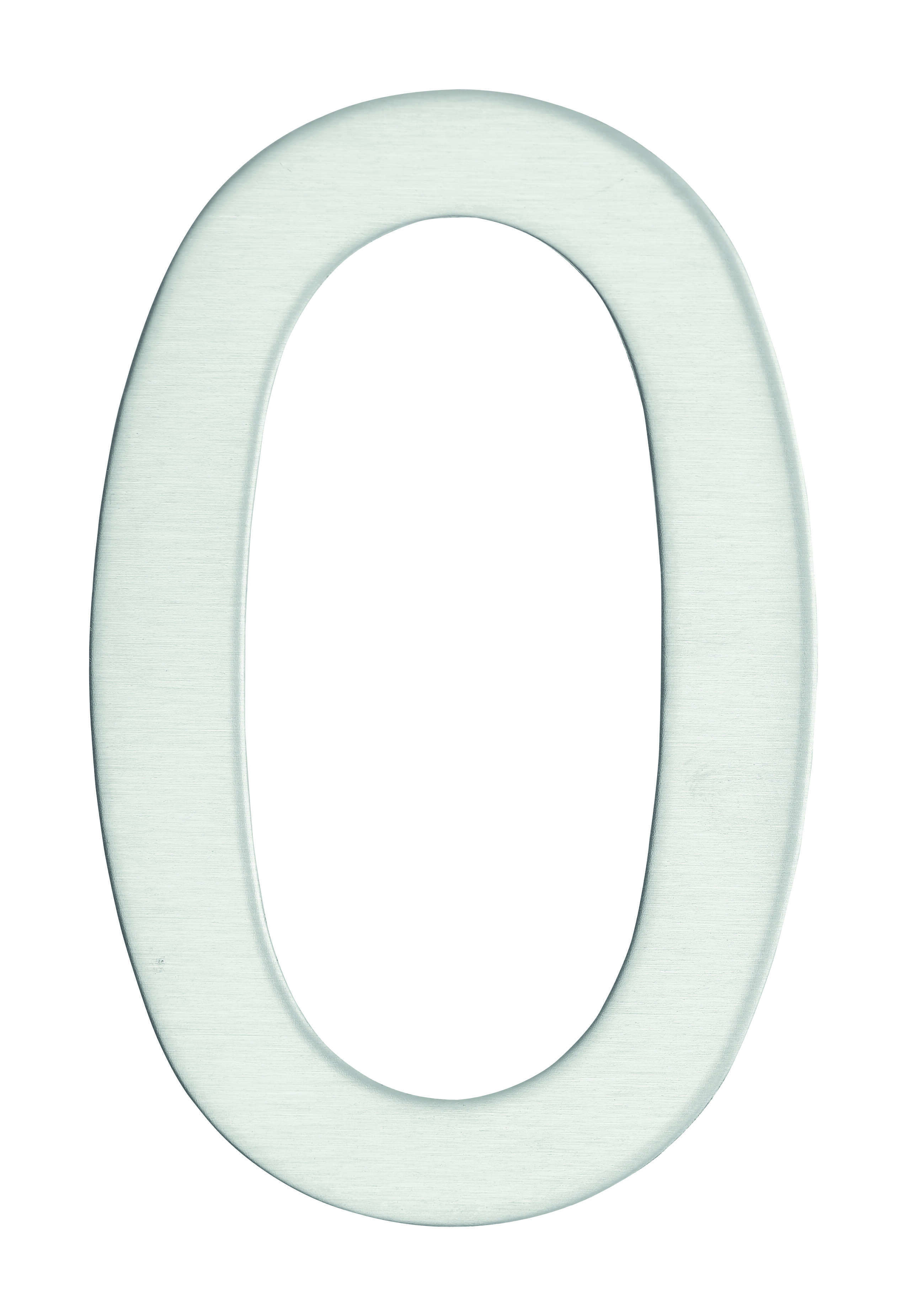Chiffre 0 adhésif, inox, H.76mm - THIRARD