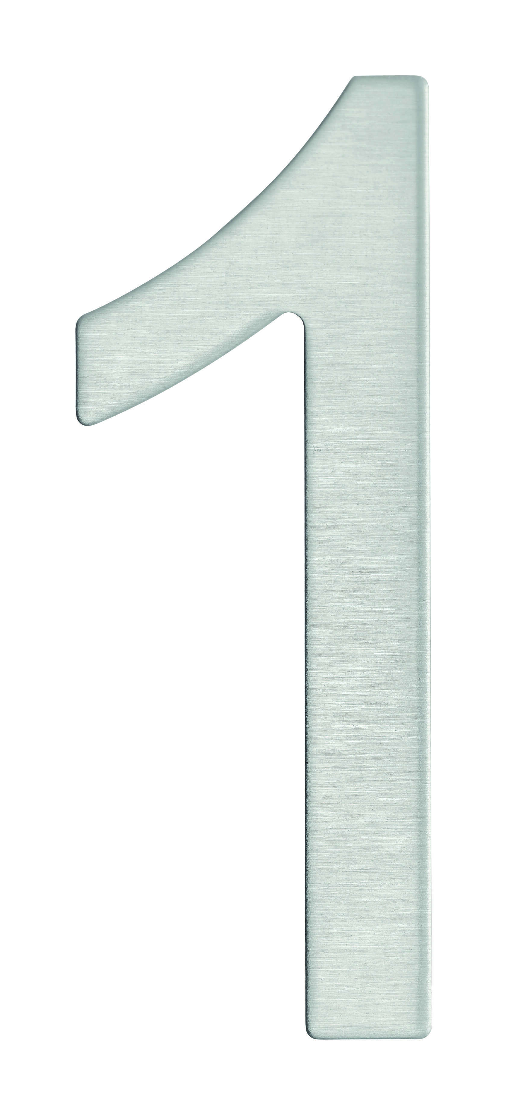 Chiffre 1 adhésif, inox, H.76mm - THIRARD
