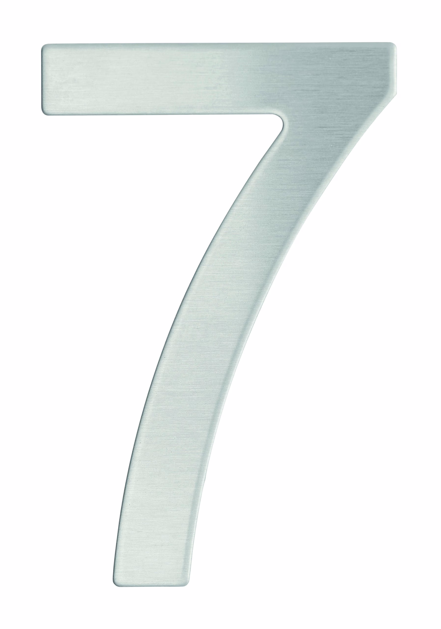 Chiffre 7 adhésif, inox, H.76mm - THIRARD