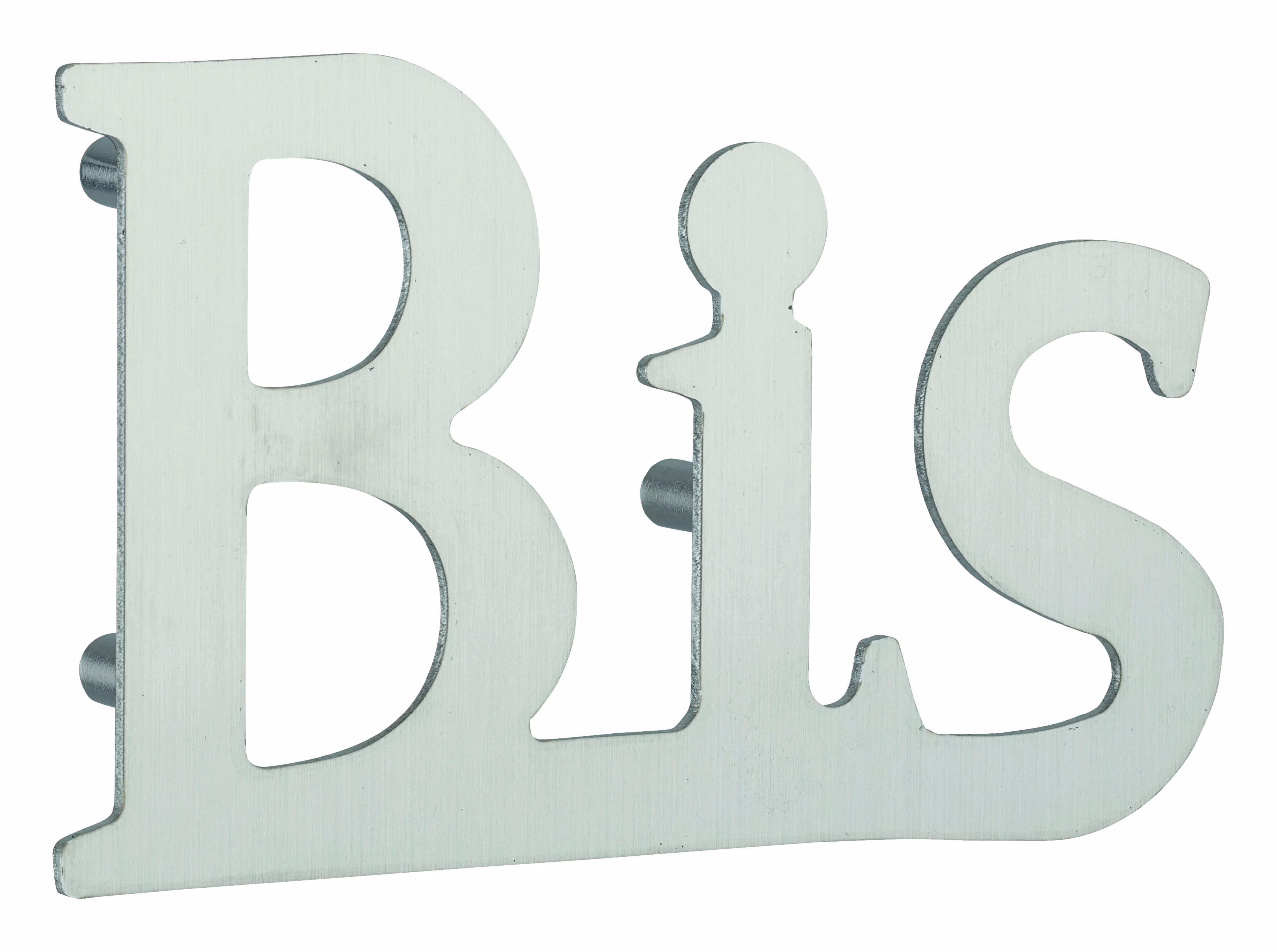 Lettre BIS inox H.76mm à visser - THIRARD