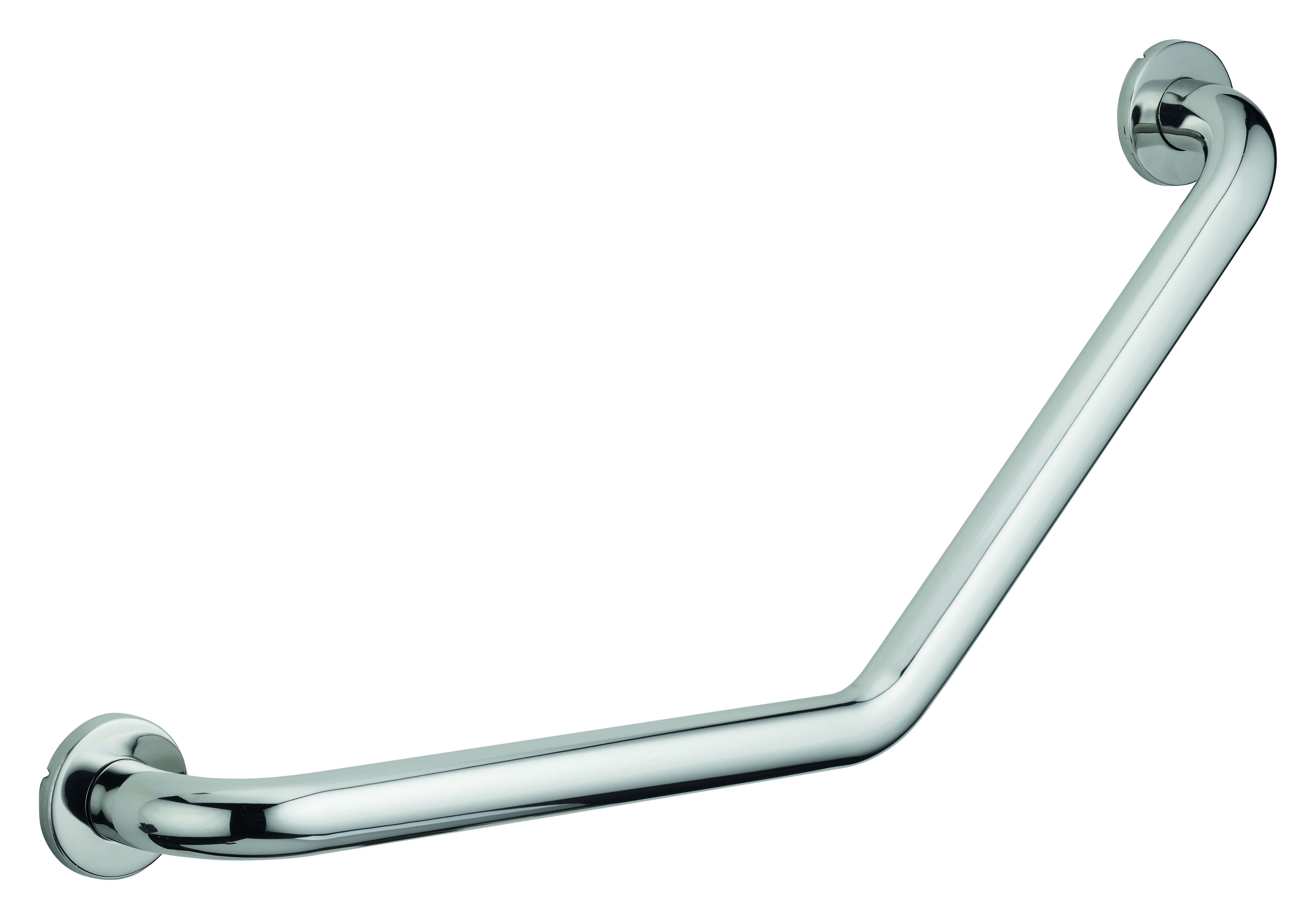 Barre de maintien coudée, inox 304, longueur 350mm, angle 135°, Ø32mm, finition inox poli - THIRARD