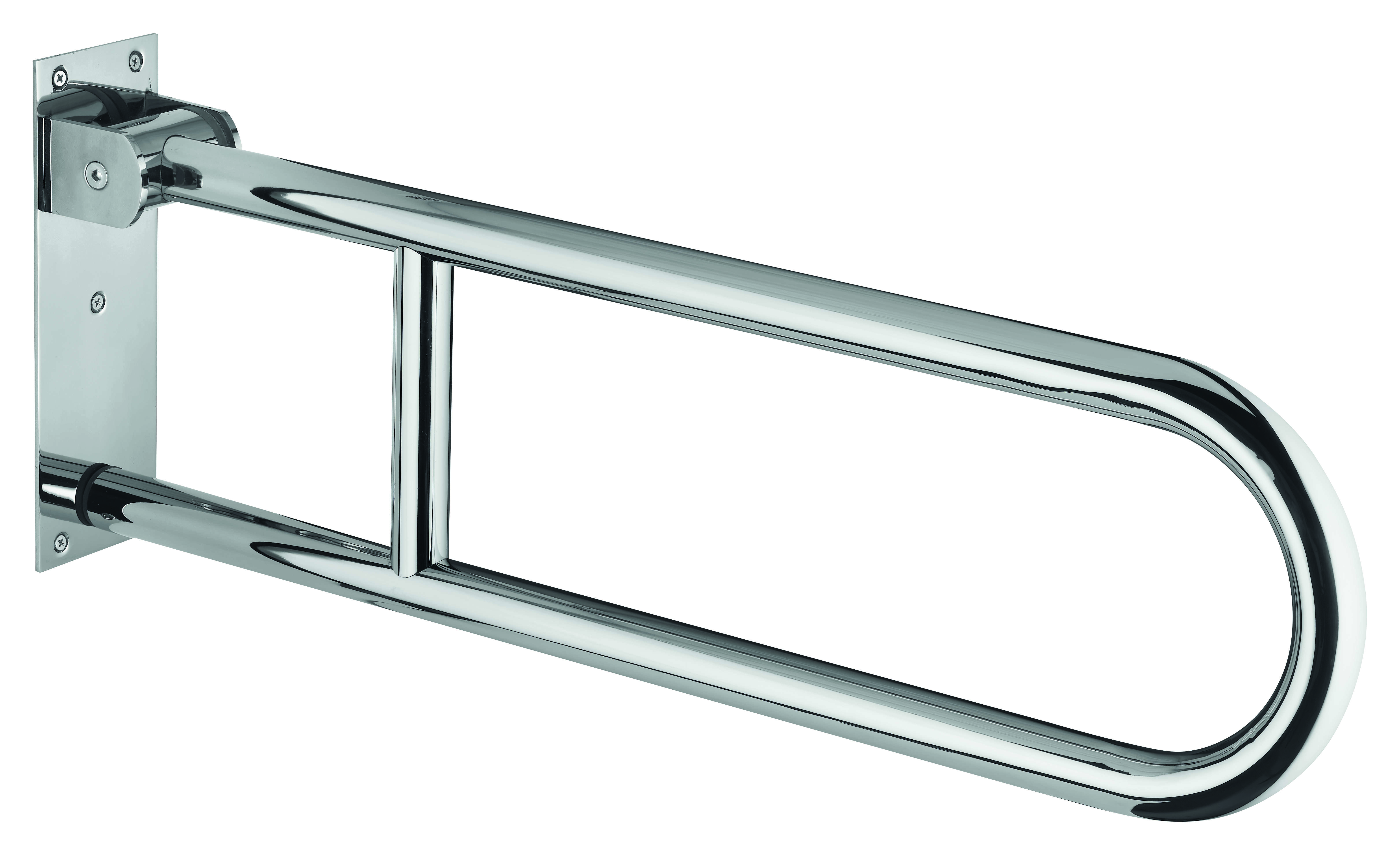 Barre de maintien rabattable, inox 304, longueur 700mm, Ø32mm, finition inox poli - THIRARD