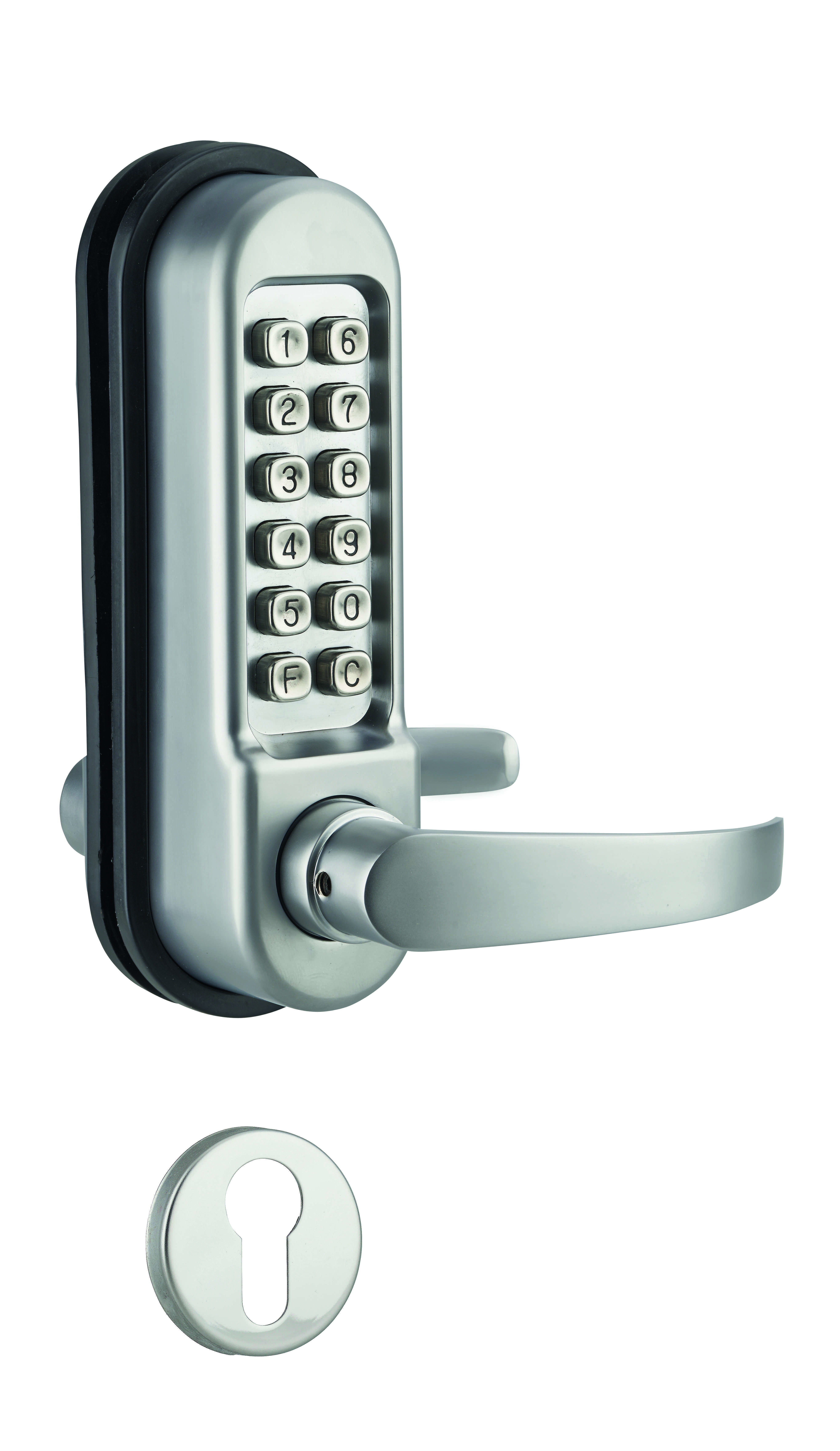Verrou à combinaison mécanique pour serrure encastrable pour porte intérieure, carré 7mm, chromé mat - THIRARD