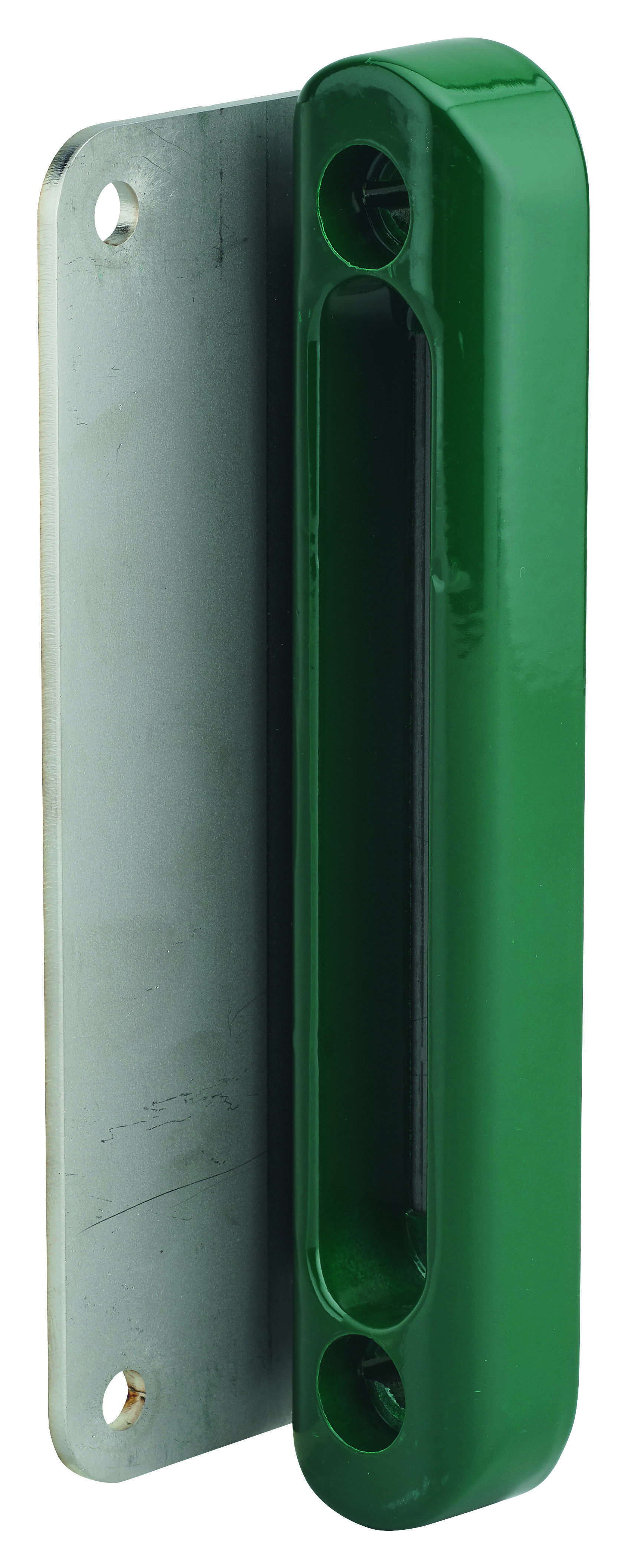 Gâche à visser pour serrure en applique pour portail, vert 6005 - THIRARD