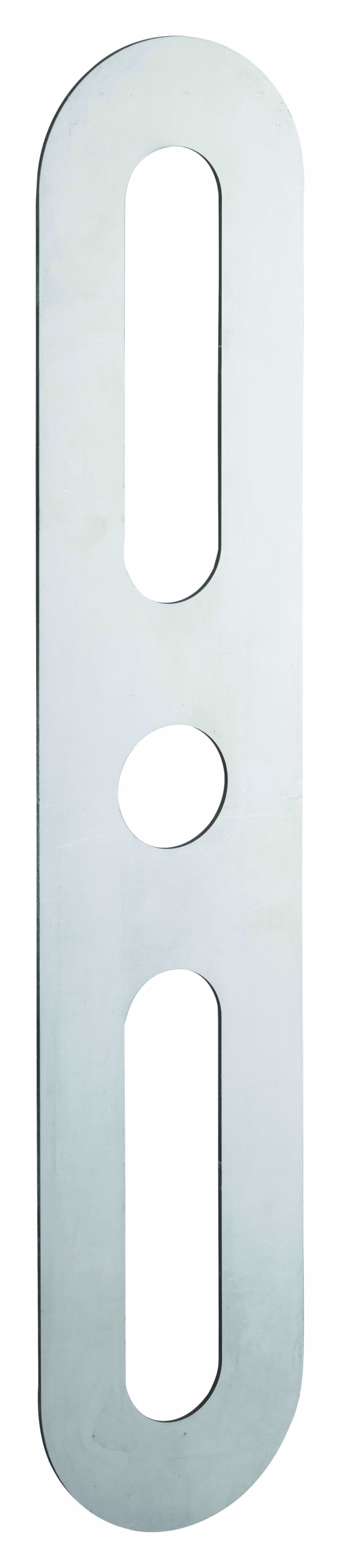 Plaque de propreté, 60x302mm, arrondie, inox - Intelock