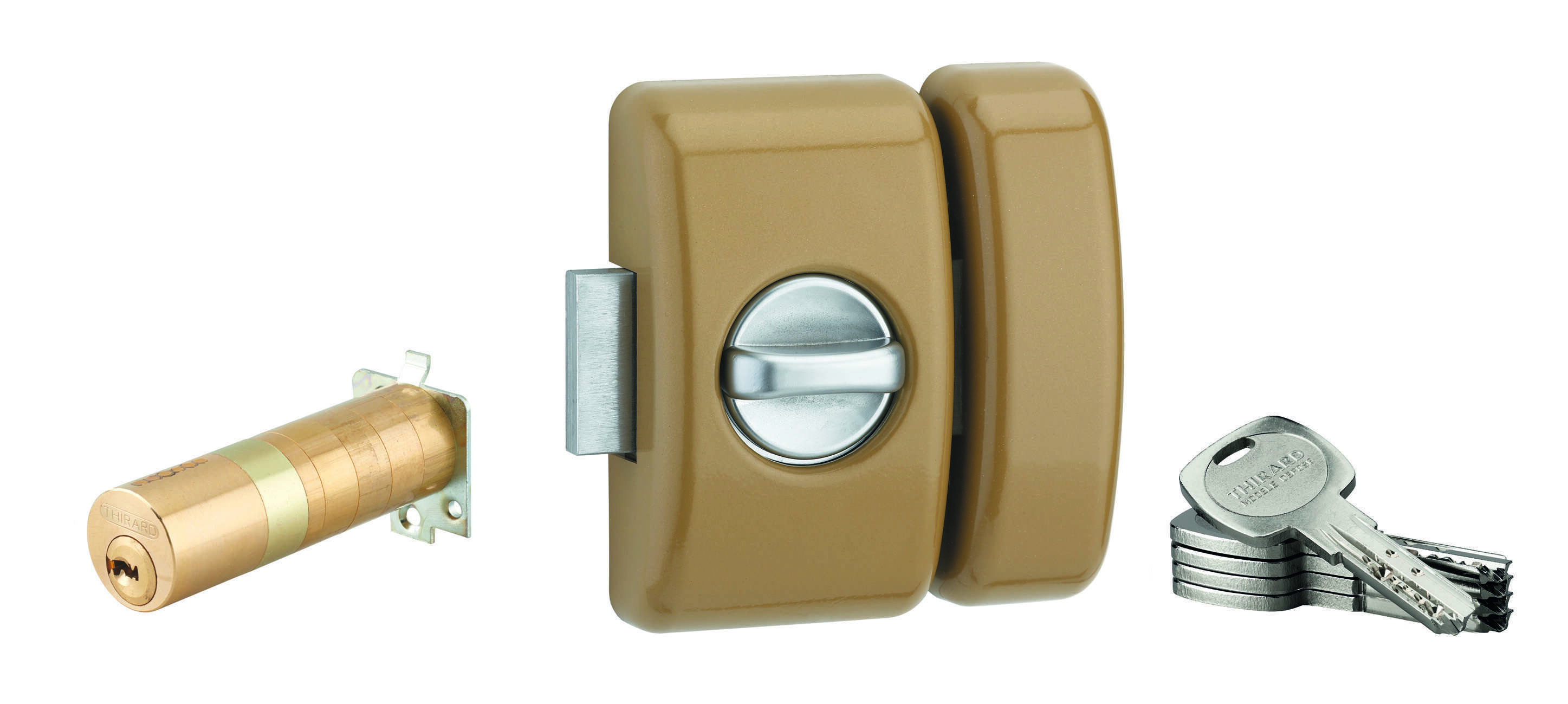 Verrou universel Transit 2 ajustable, bronze, 5 clés - THIRARD
