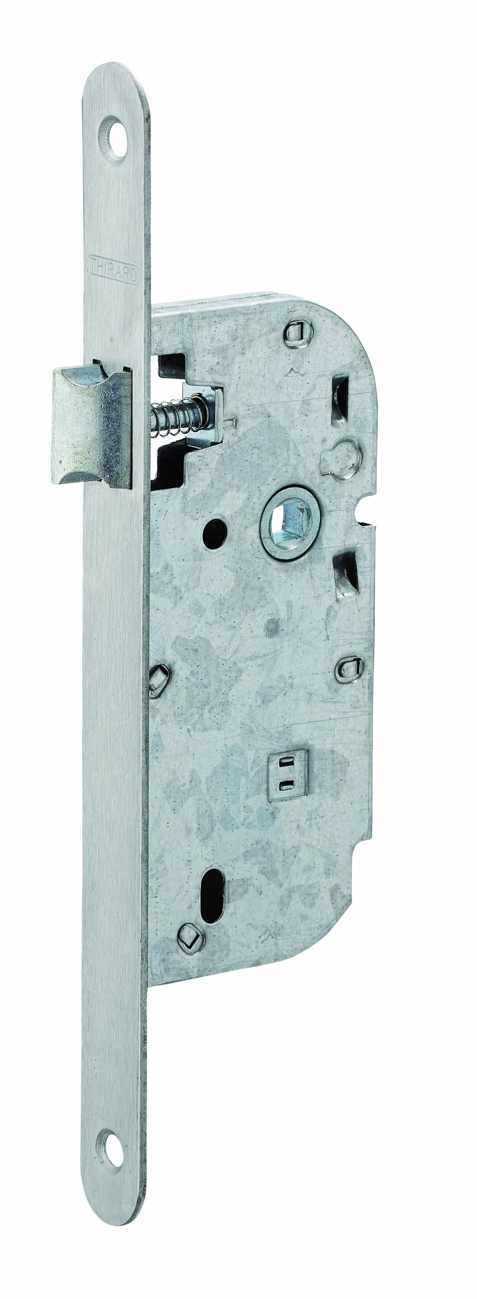 Serrure axe à 40mm bec de cane BR tétière inox sans gâche (50 pièces non décolisable)