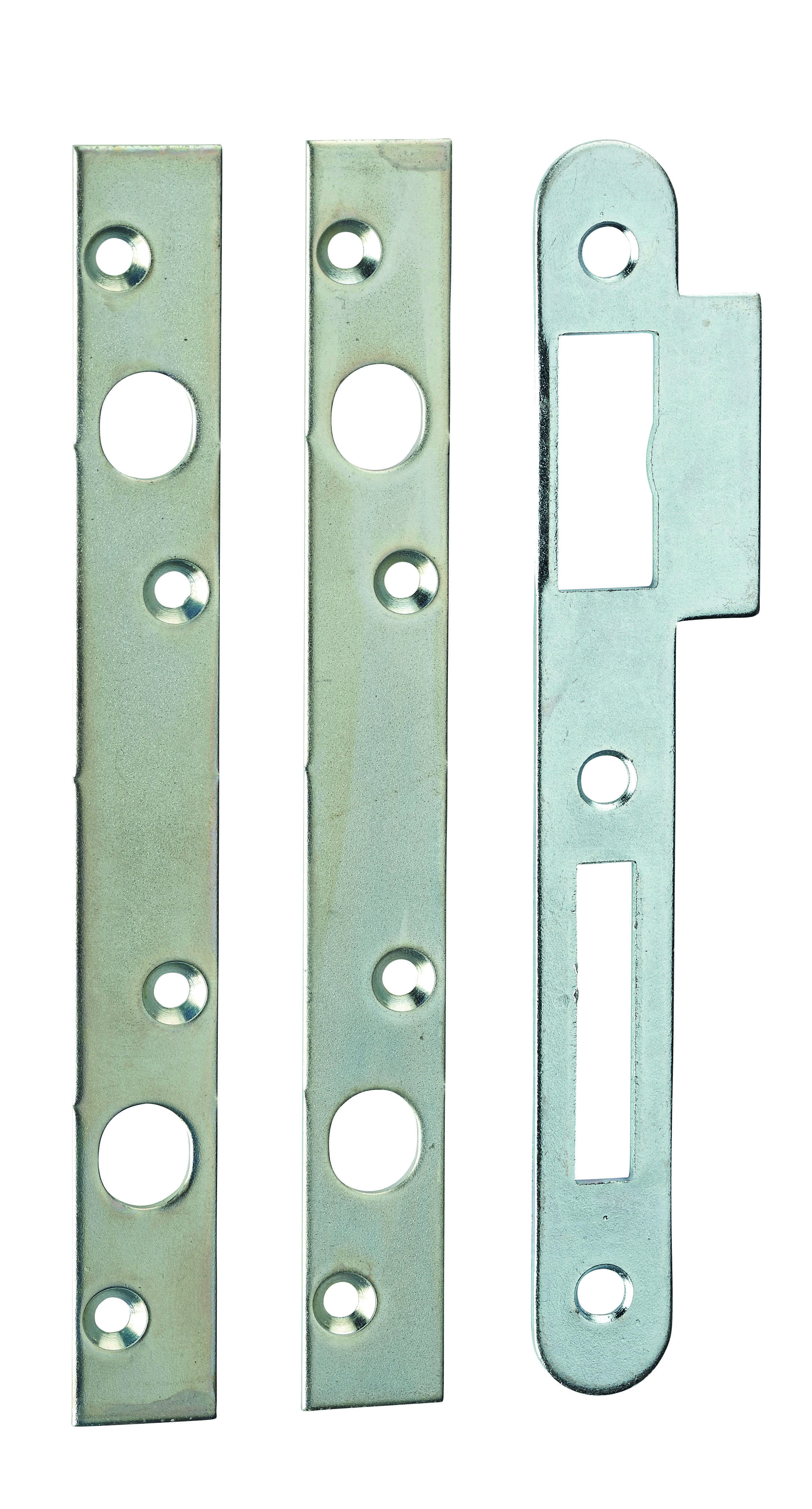 Jeu de gâches plates 20 mm bouts carrés (double pênes ronds Ø 10)