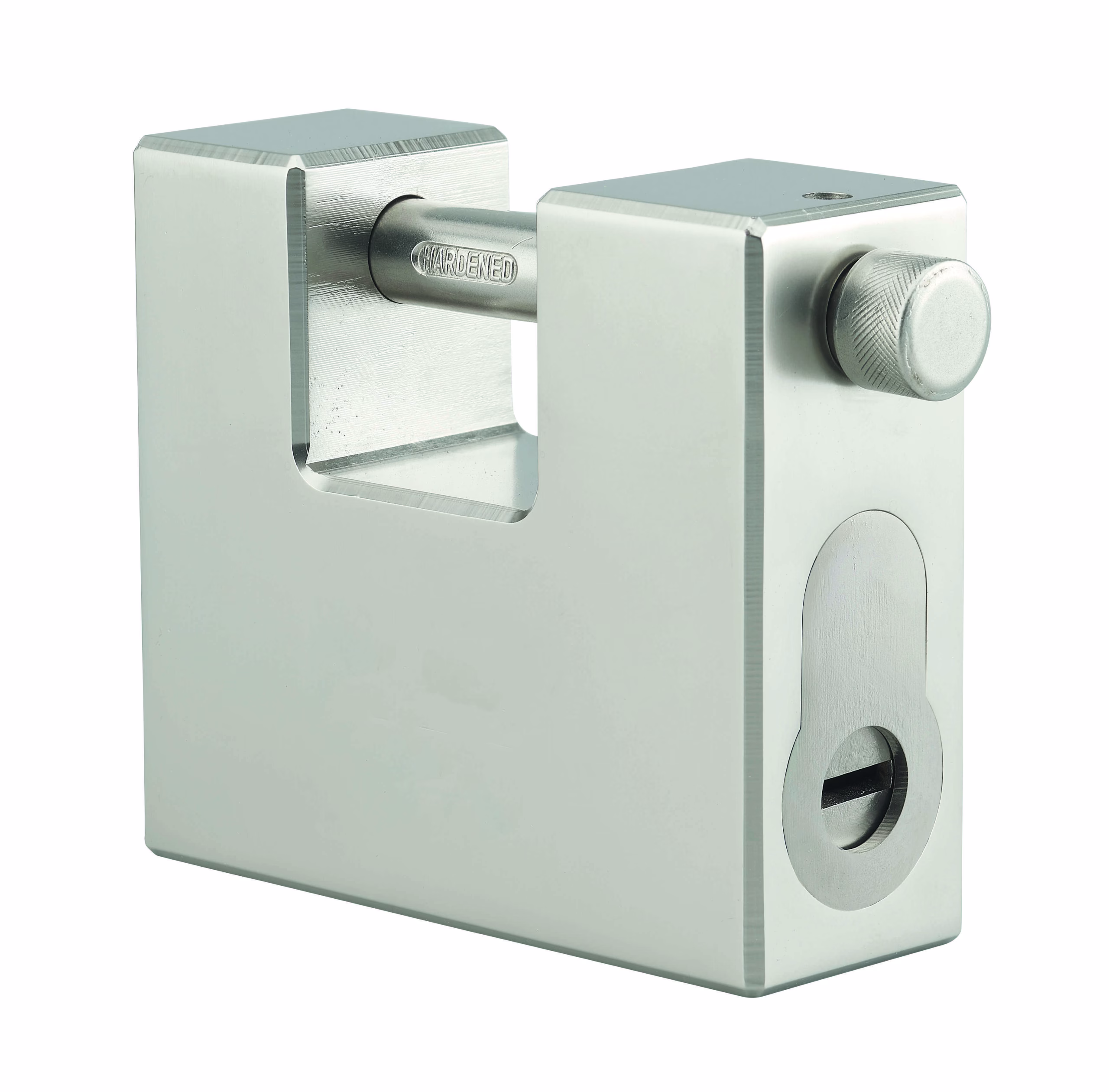 Cadenas Land Blindé, extérieur, anse acier cémenté, pour cylindre profilé, 95mm, 3 clés - THIRARD