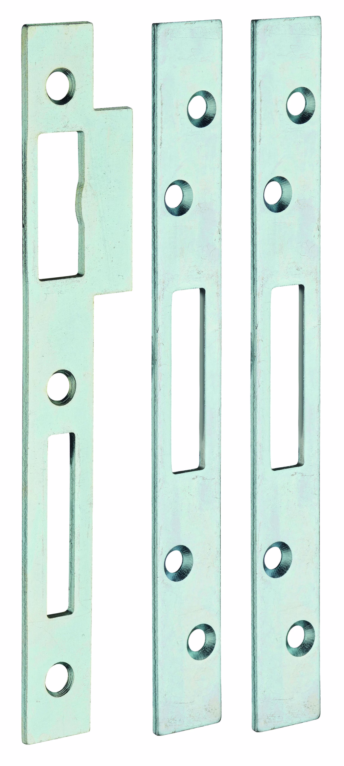 Lot de 3 gâches plates 20mm à bouts carrés, pour pênes rectangulaires - THIRARD