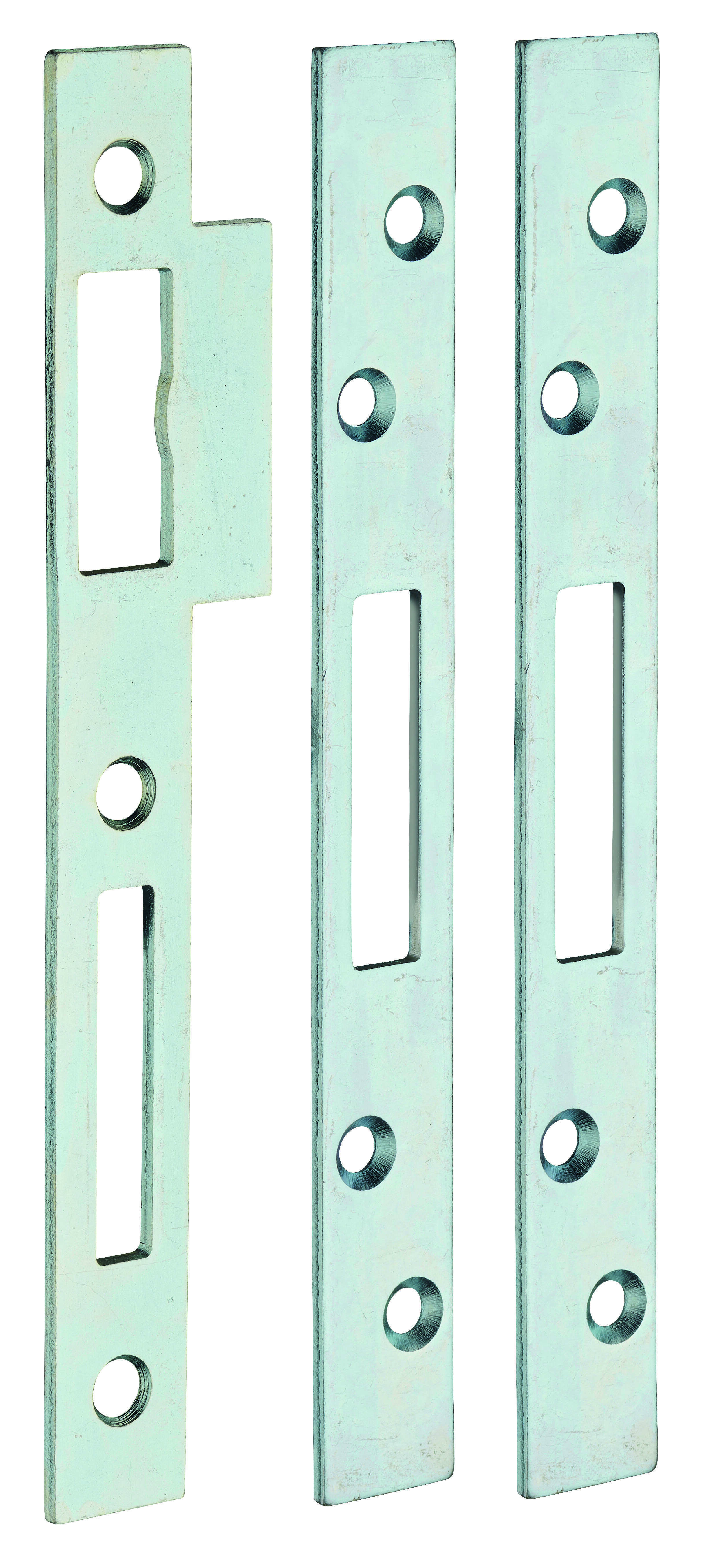 Lot de 3 gâches plates 20mm à bouts carrés, pour pênes rectangulaires - THIRARD