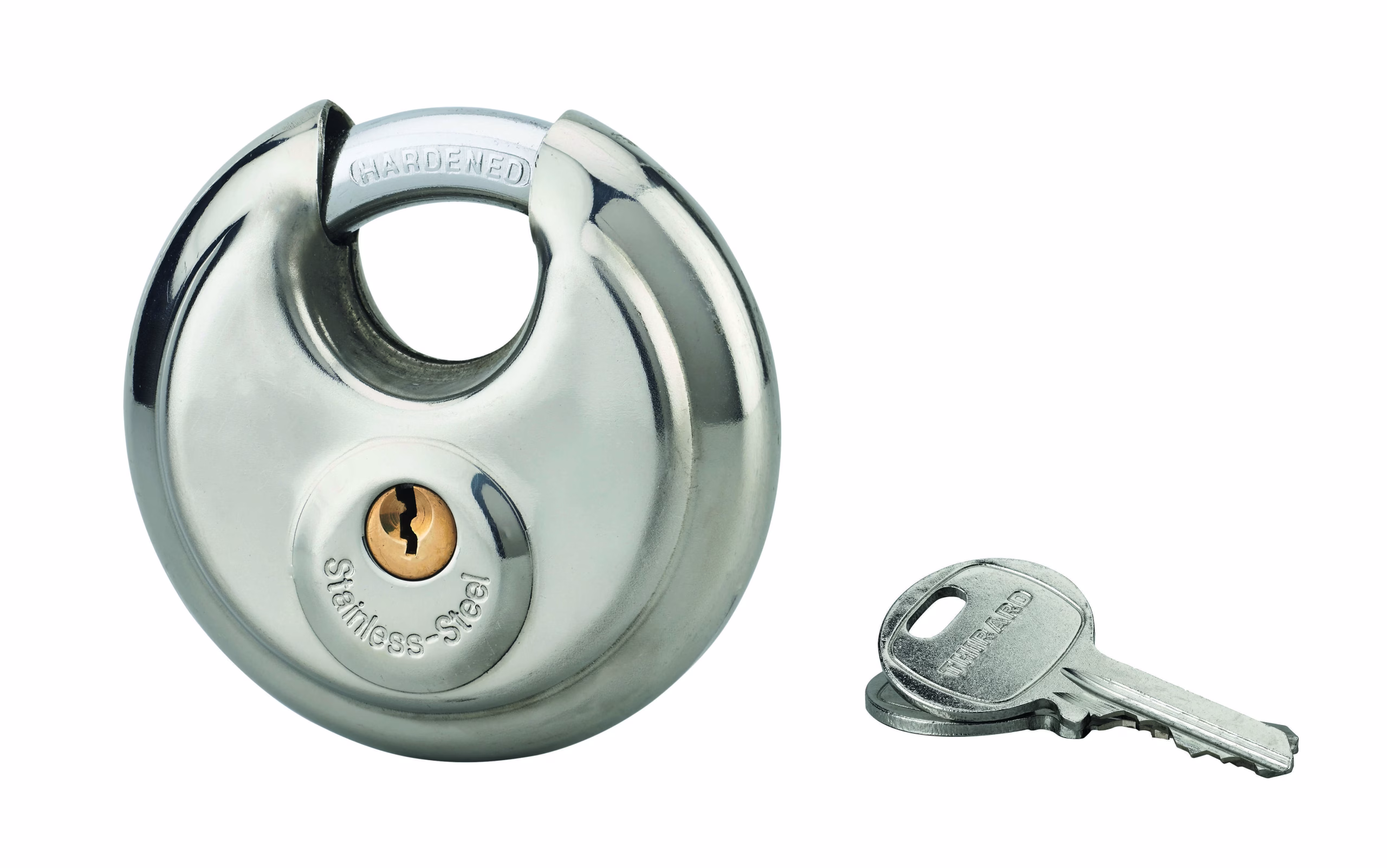 Cadenas à clé Astra UNIKEY (achetez-en plusieurs, ouvrez avec la même clé), 70mm, anse acier, 2 clés - THIRARD