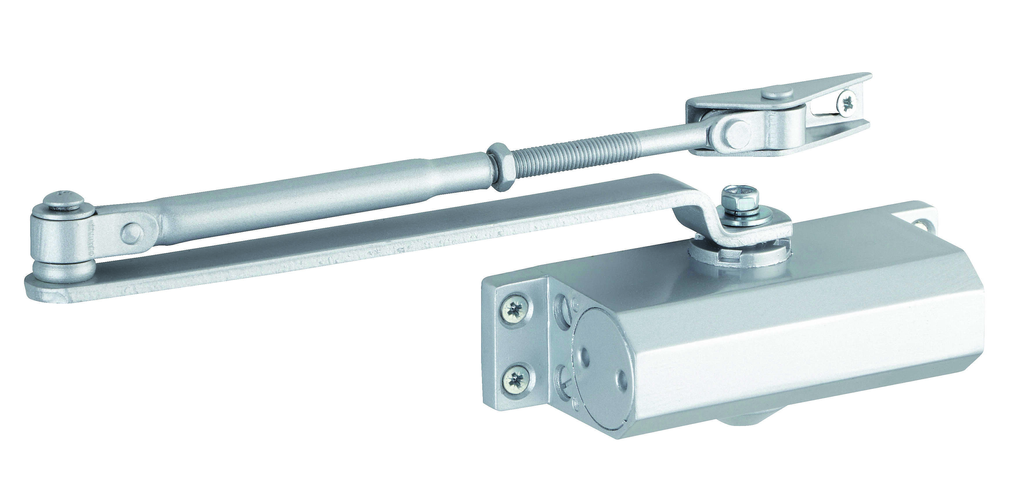 Ferme-porte automatique hydraulique - 30kg, arrêt 90°, laqué gris - THIRARD